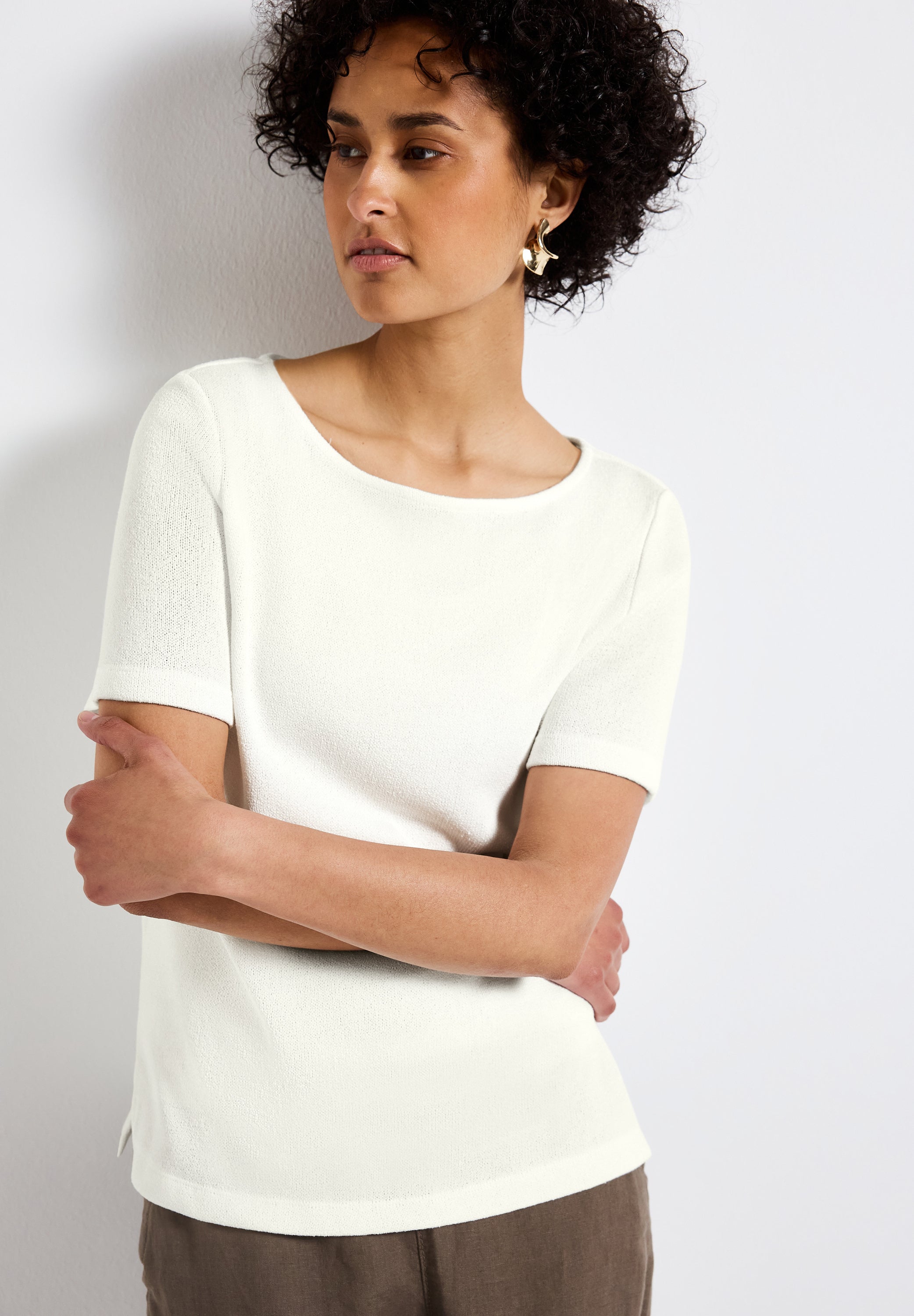 Street One Strick-Look T-Shirt Damen Bequem und Feminin