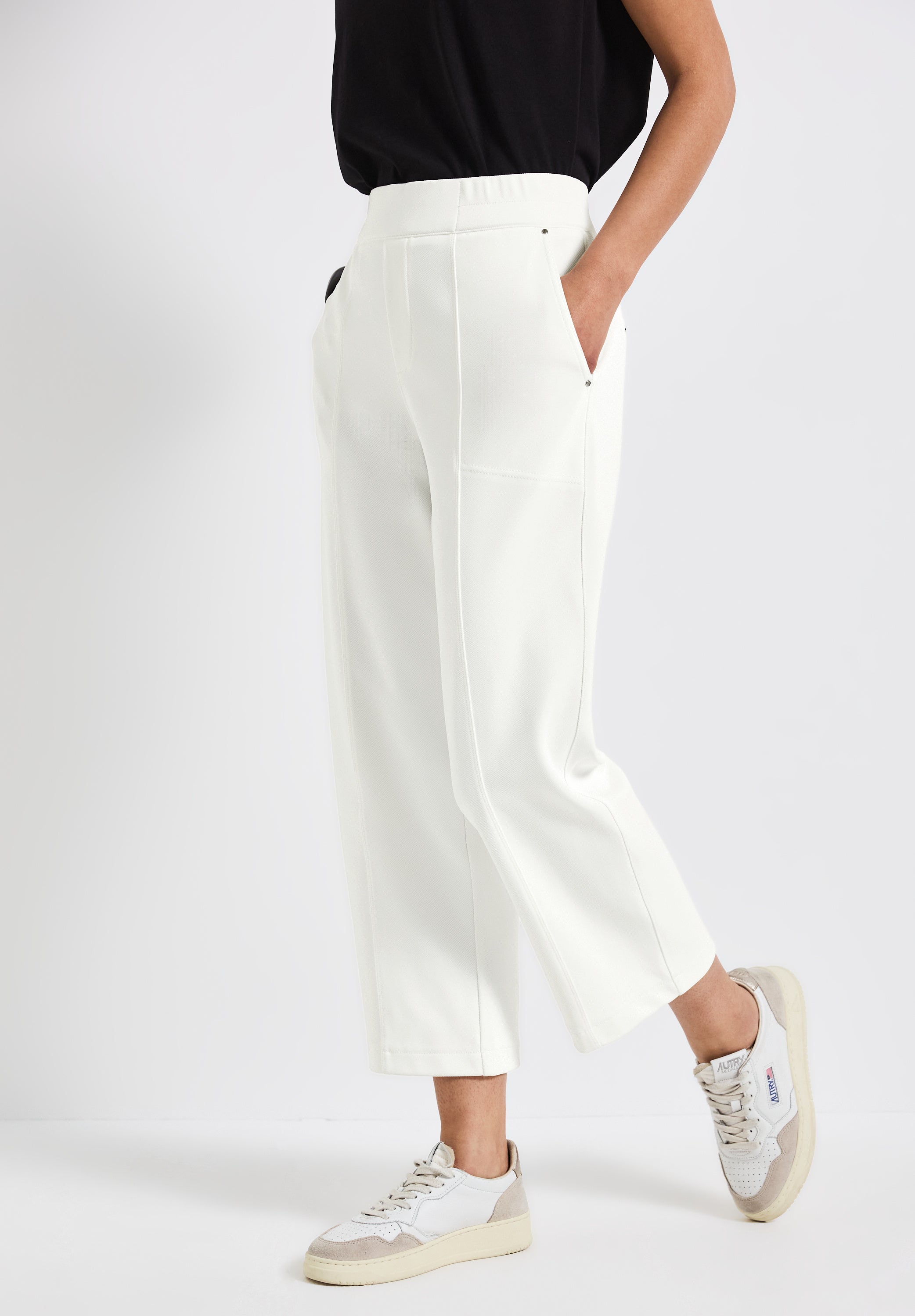 Street One Twill-Hose Straight Leg 7/8 Damen High Waist