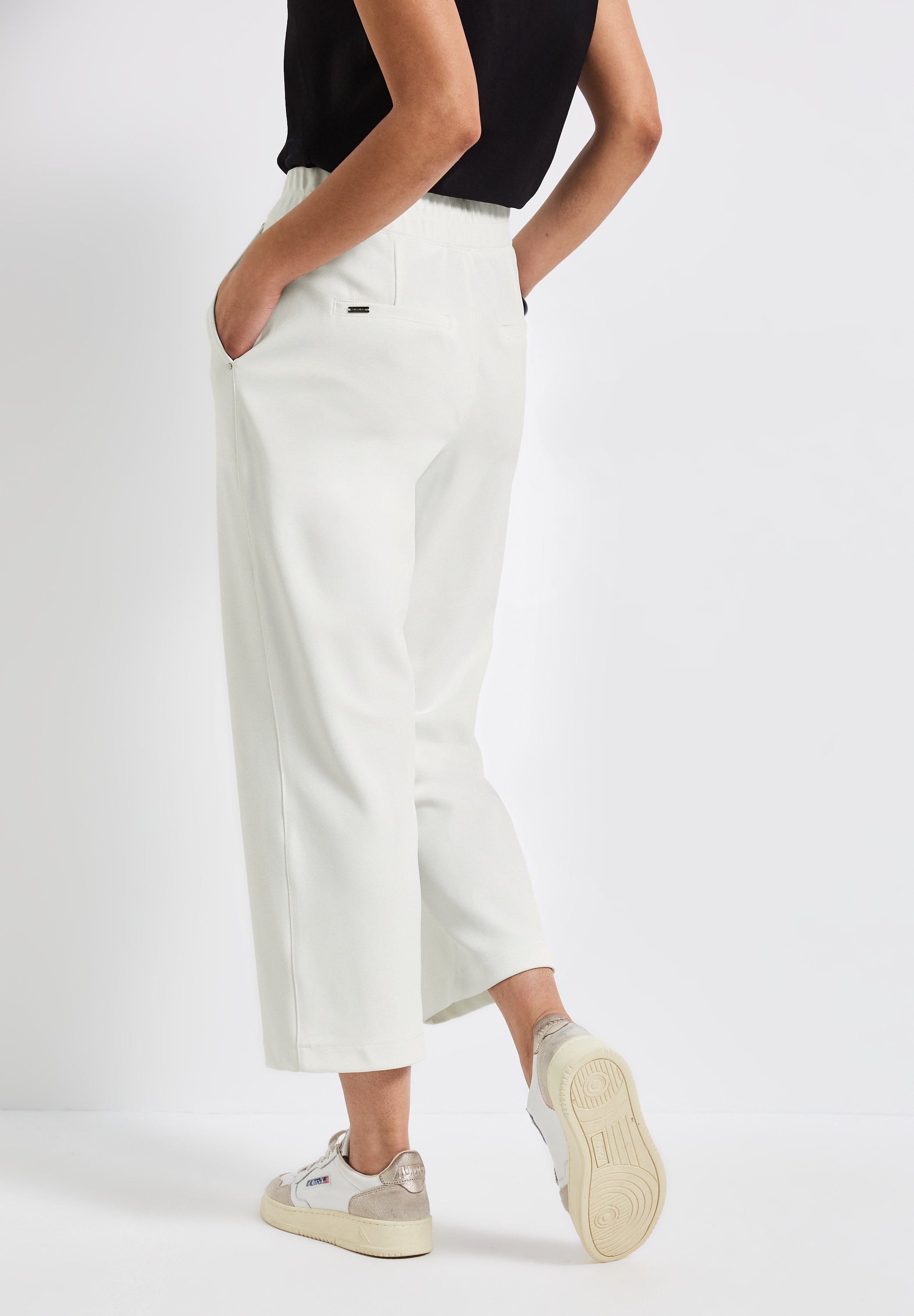 Street One Twill-Hose Straight Leg 7/8 Damen High Waist