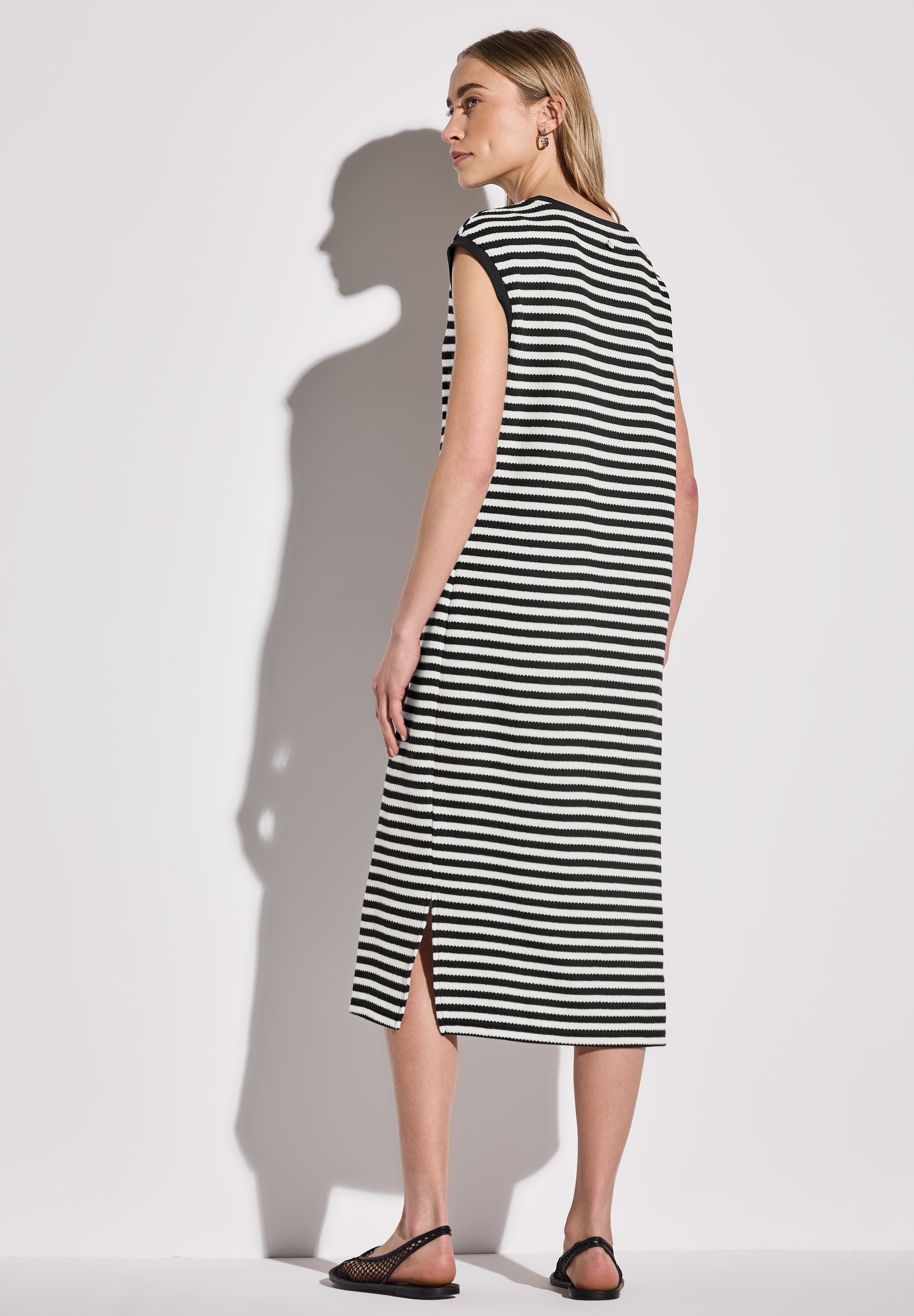 Street One ärmelloses Midi-Kleid Damen lässiges Streifenmuster