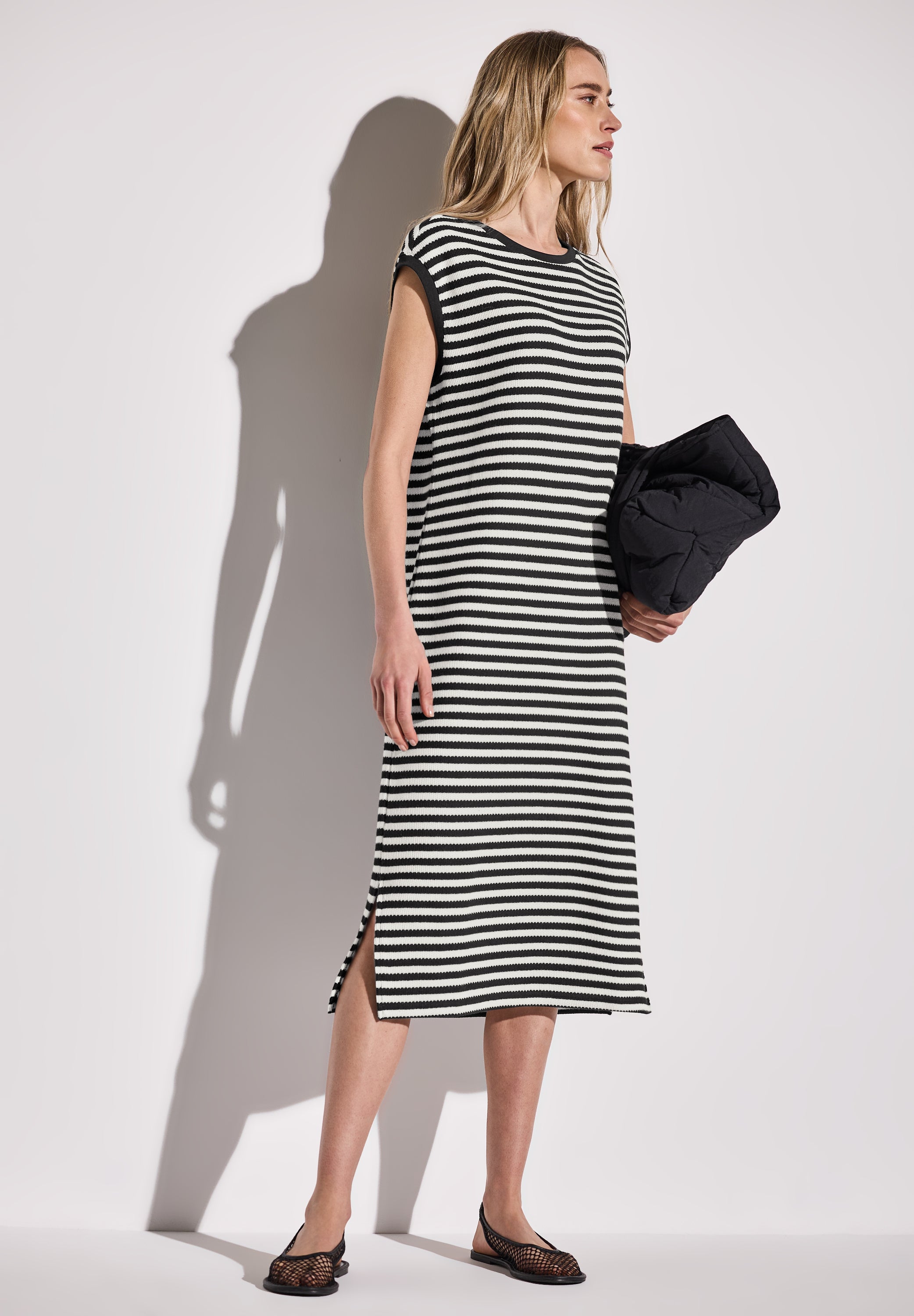 Street One ärmelloses Midi-Kleid Damen lässiges Streifenmuster