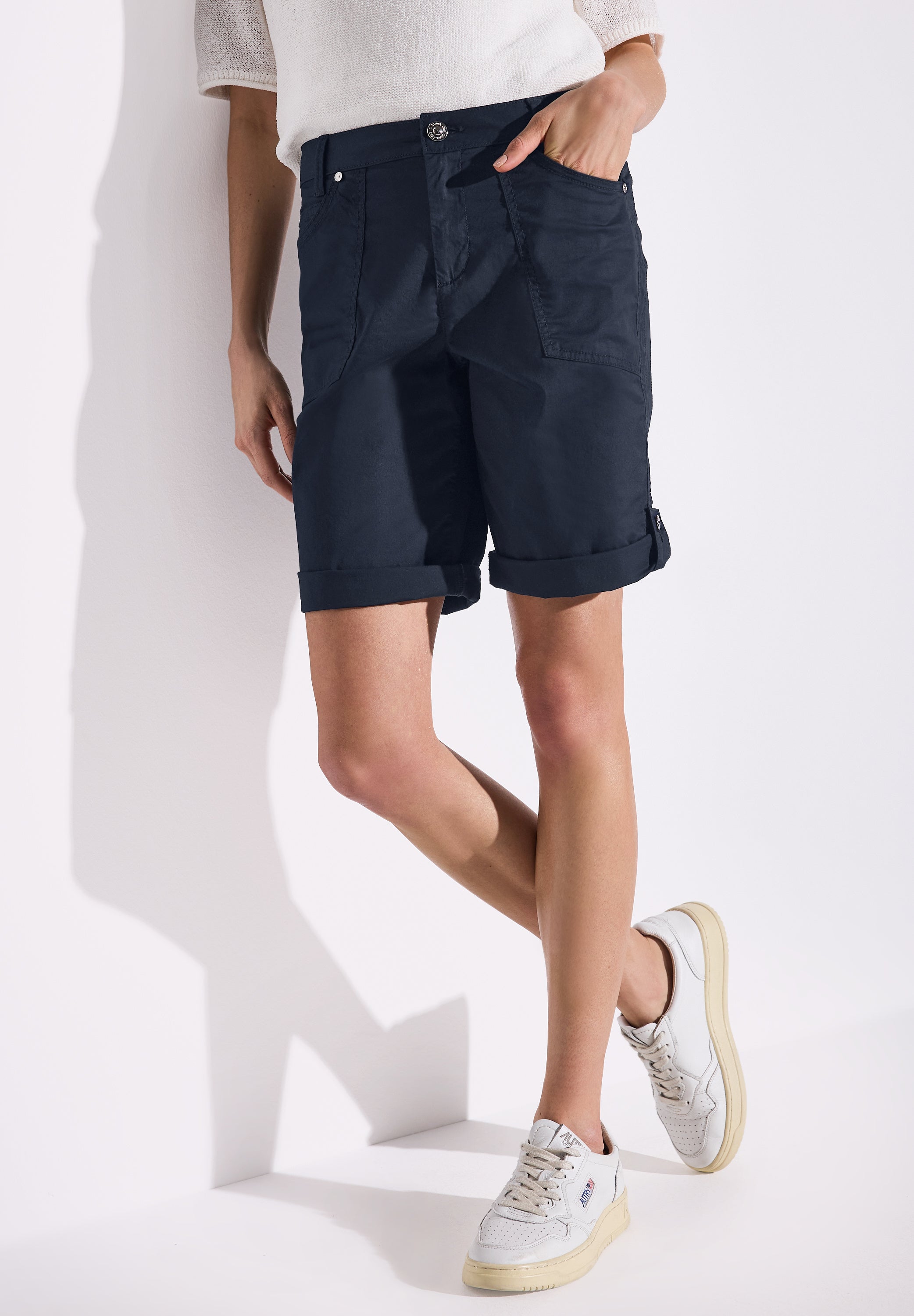 Street One Bermuda Damen Casual Fit Bequem Stretch Baumwolle