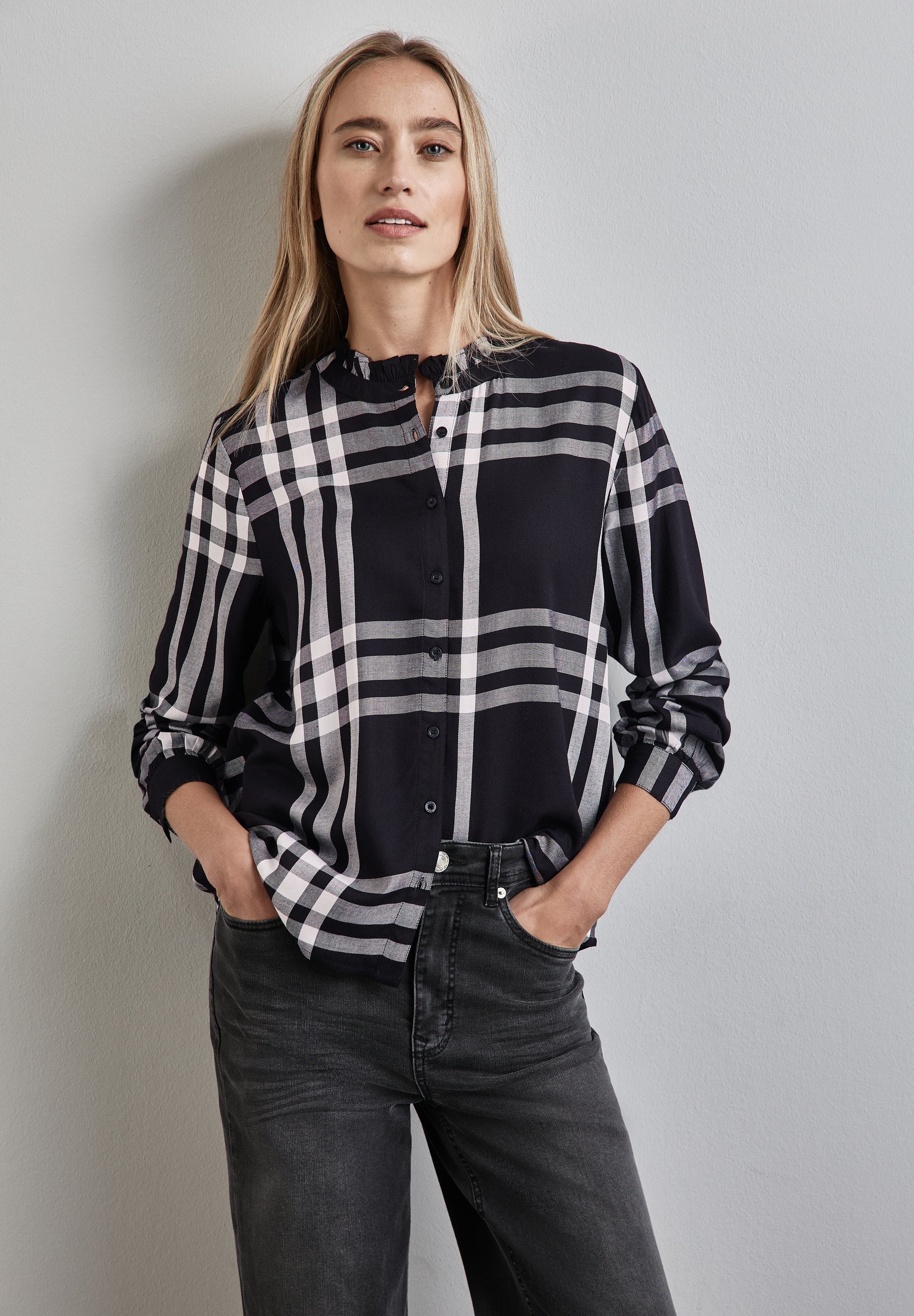 Street One Bluse Damen Rüschen Elegant