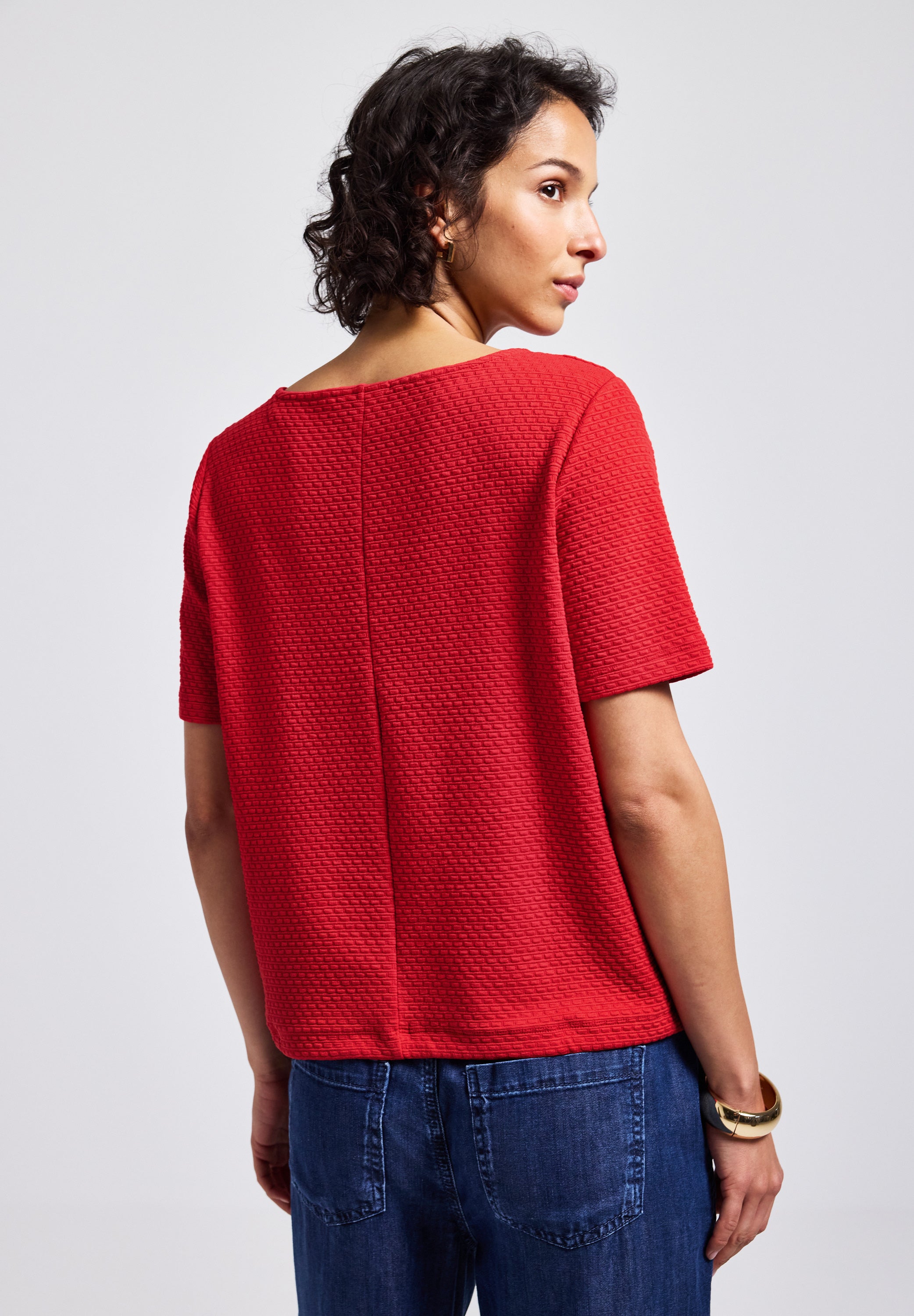 Street One Strukturshirt Damen Feminin mit Tunnelzug