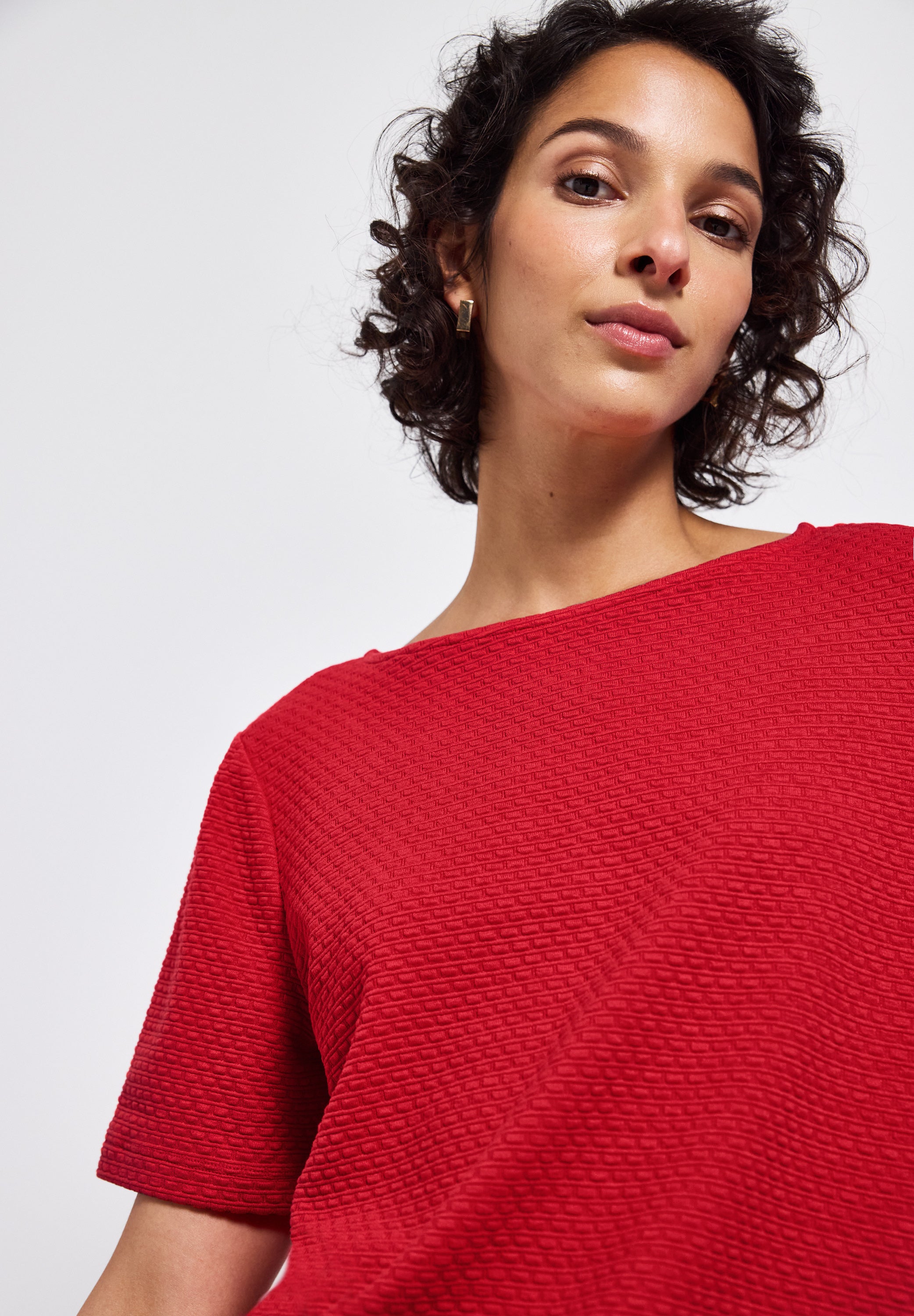 Street One Strukturshirt Damen Feminin mit Tunnelzug