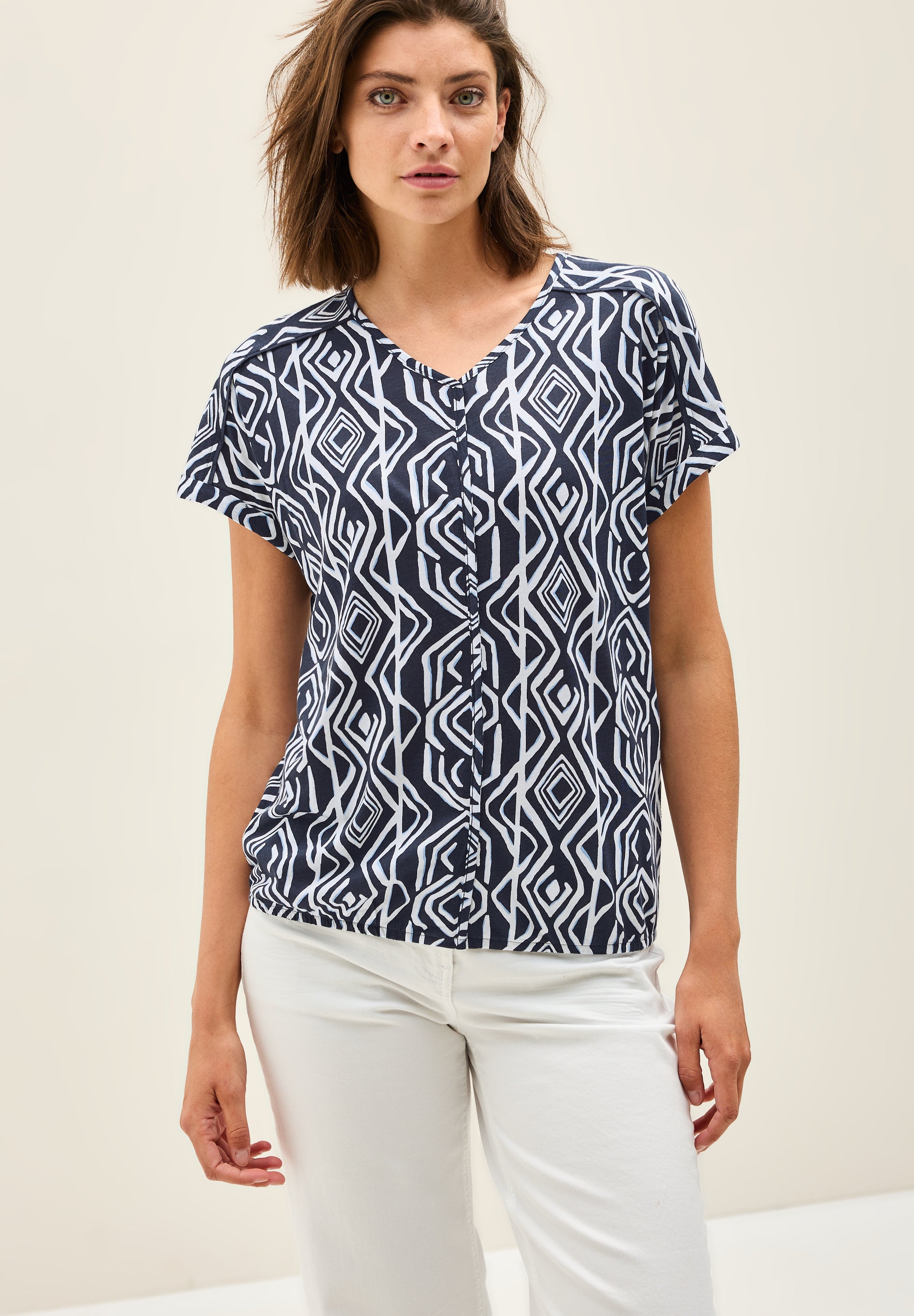 CECIL Deko-Nähte T-Shirt Damen lässig