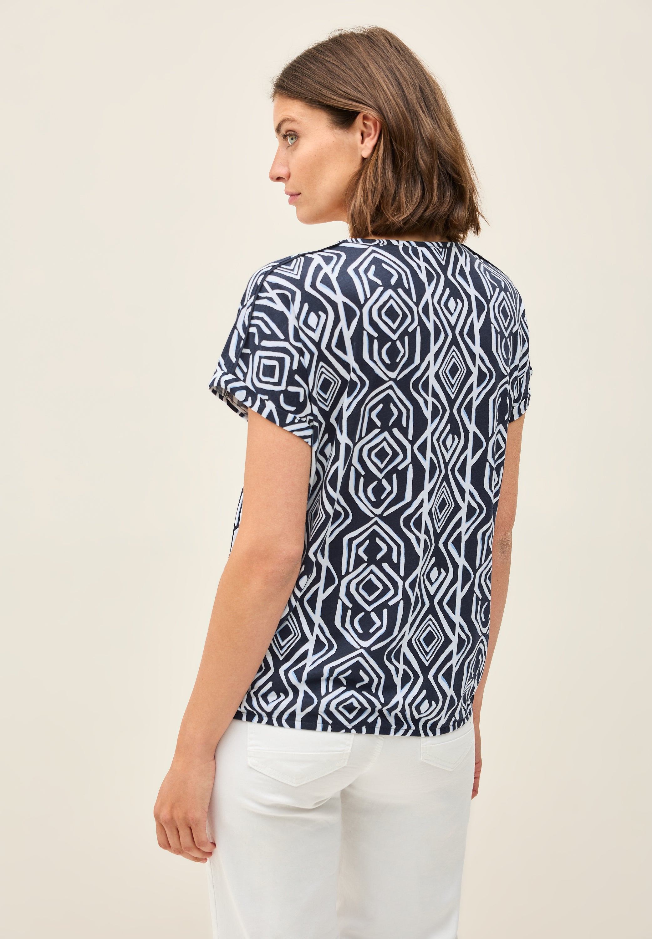CECIL Deko-Nähte T-Shirt Damen lässig