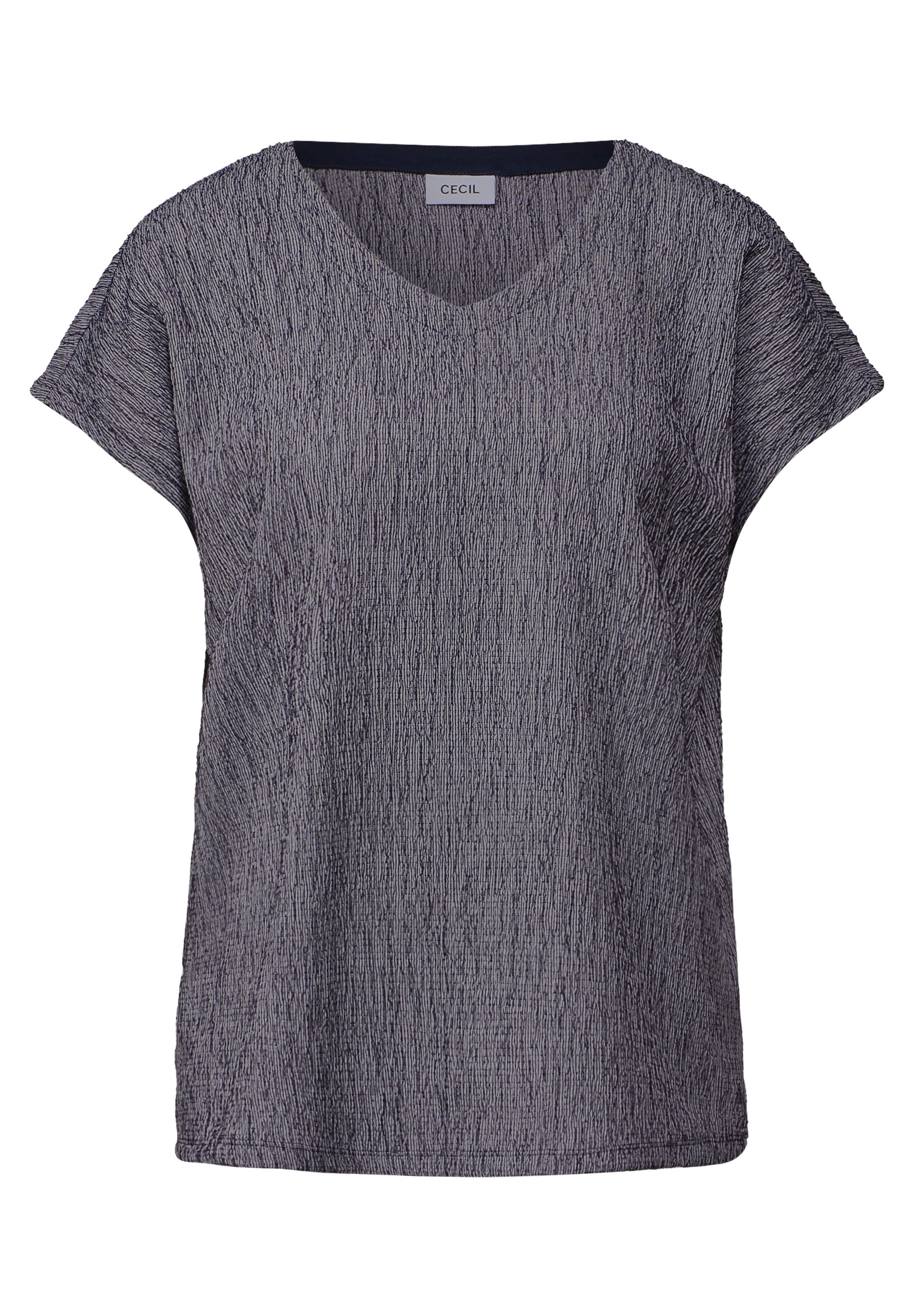 CECIL Crepe-Struktur Shirt Damen Blau