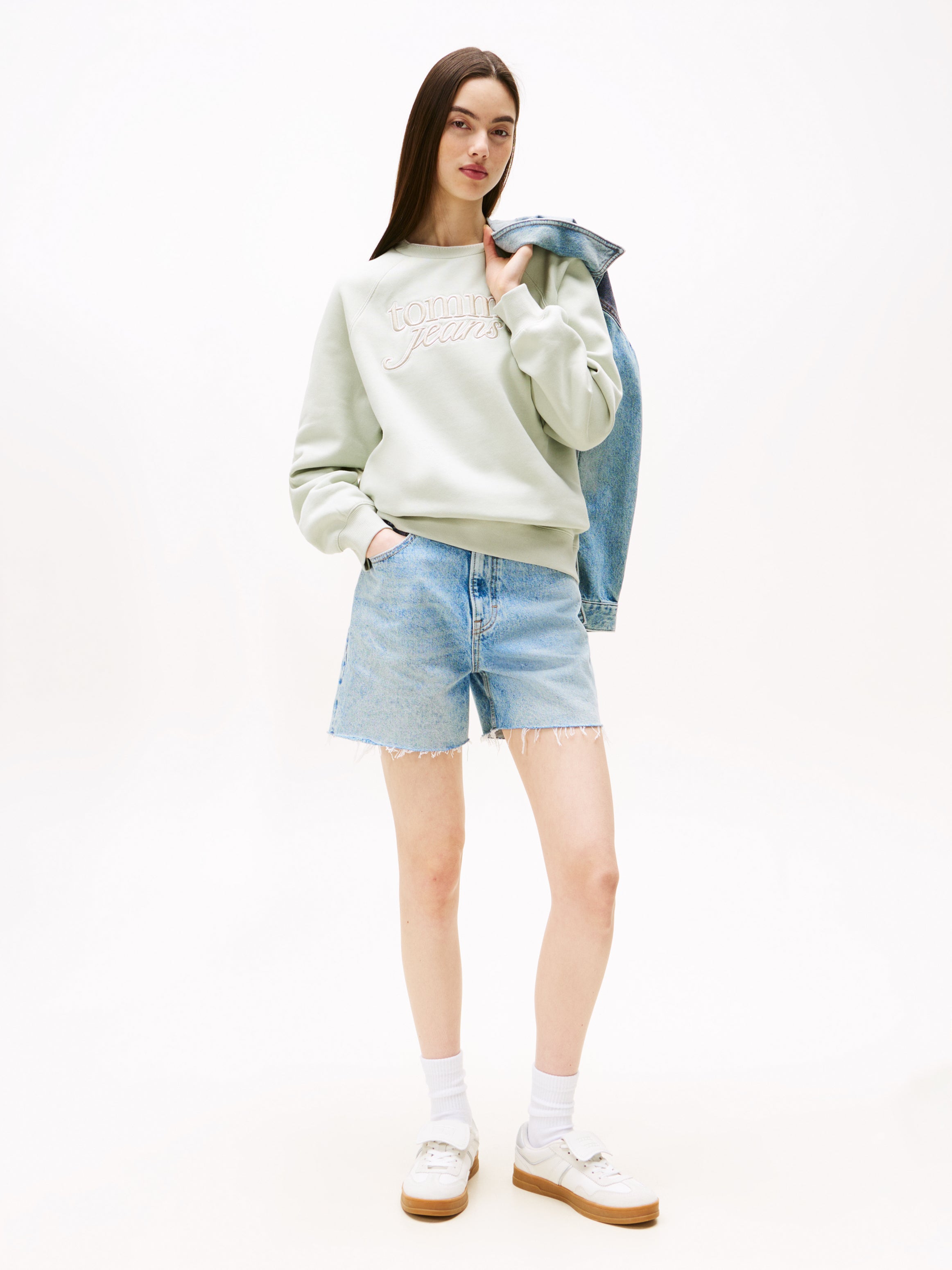 TJW RLX SCRIPT CREW EXT Damen Pullover Komfortabel