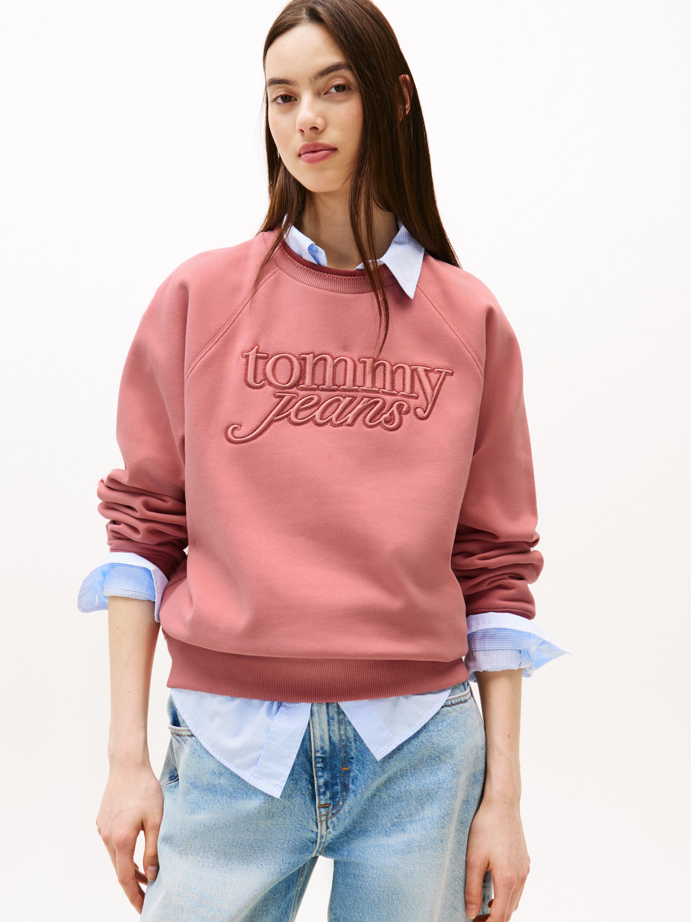 TJW RLX SCRIPT CREW EXT Damen Pullover Komfortabel
