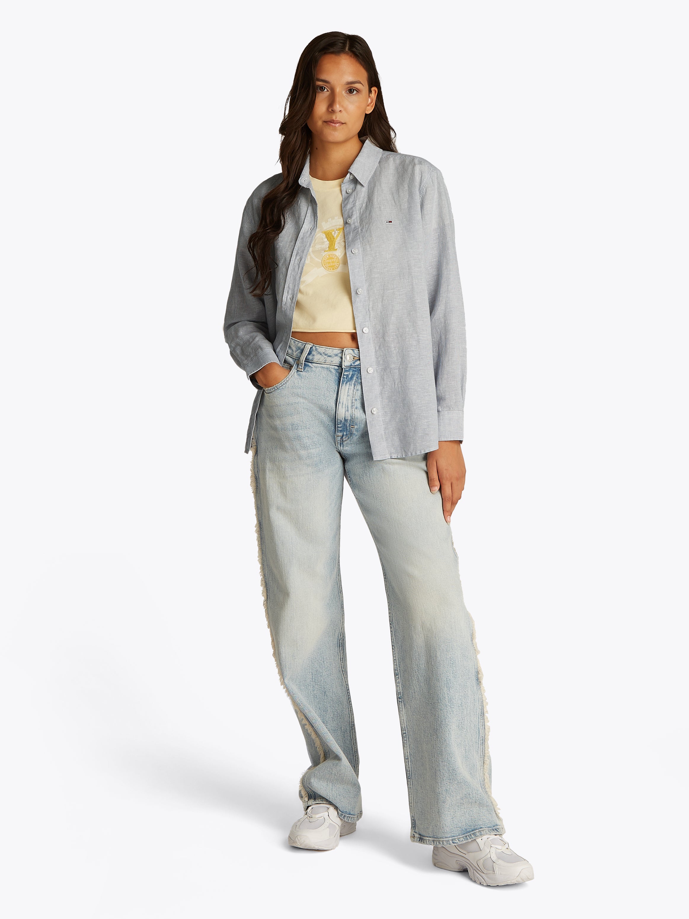 The Urban Realm RLX Linen Shirt Damen Sommerleinenhemd