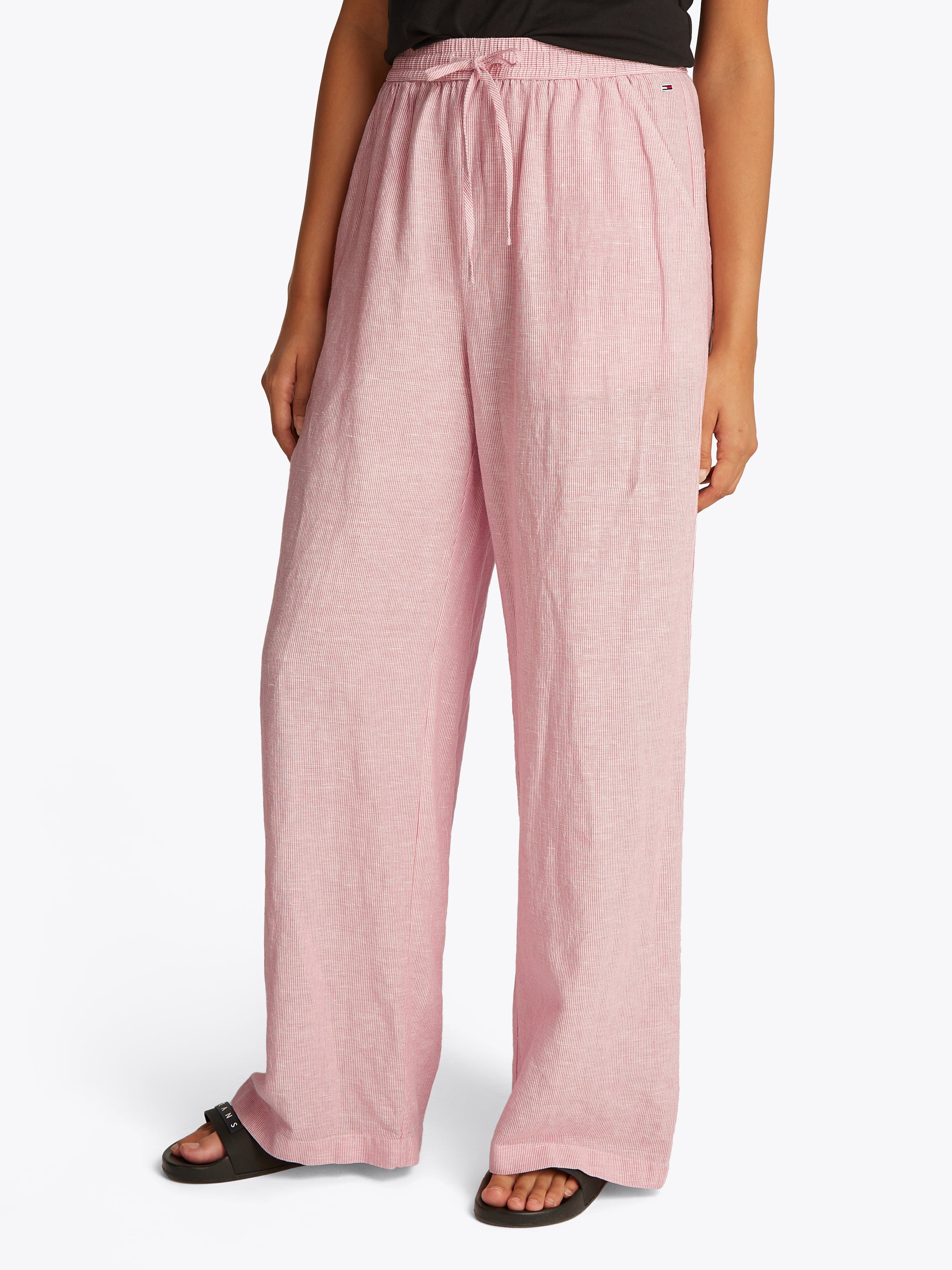 TJW LINEN PANT Damen Precious Pink/Stripe