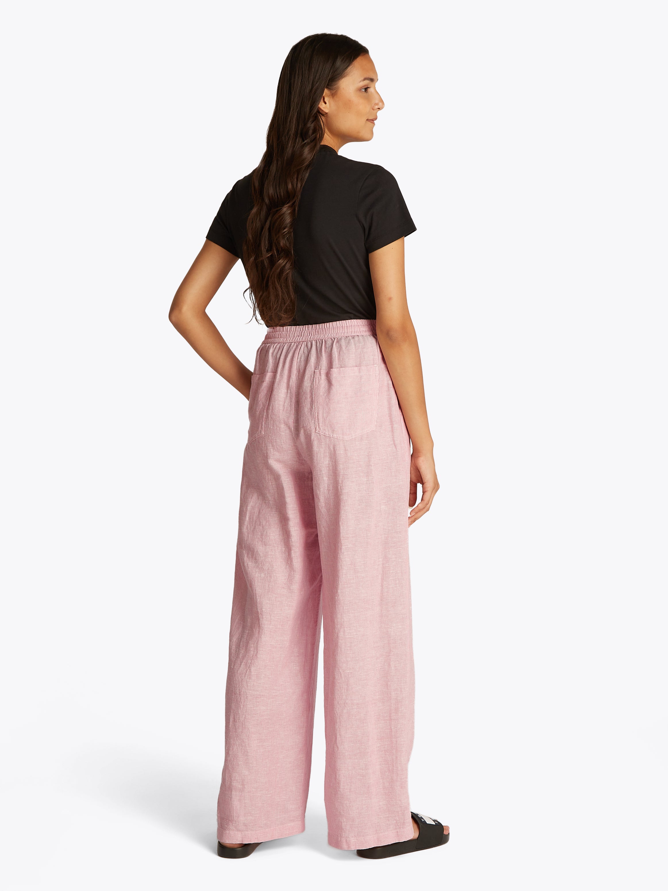 TJW LINEN PANT Damen Precious Pink/Stripe