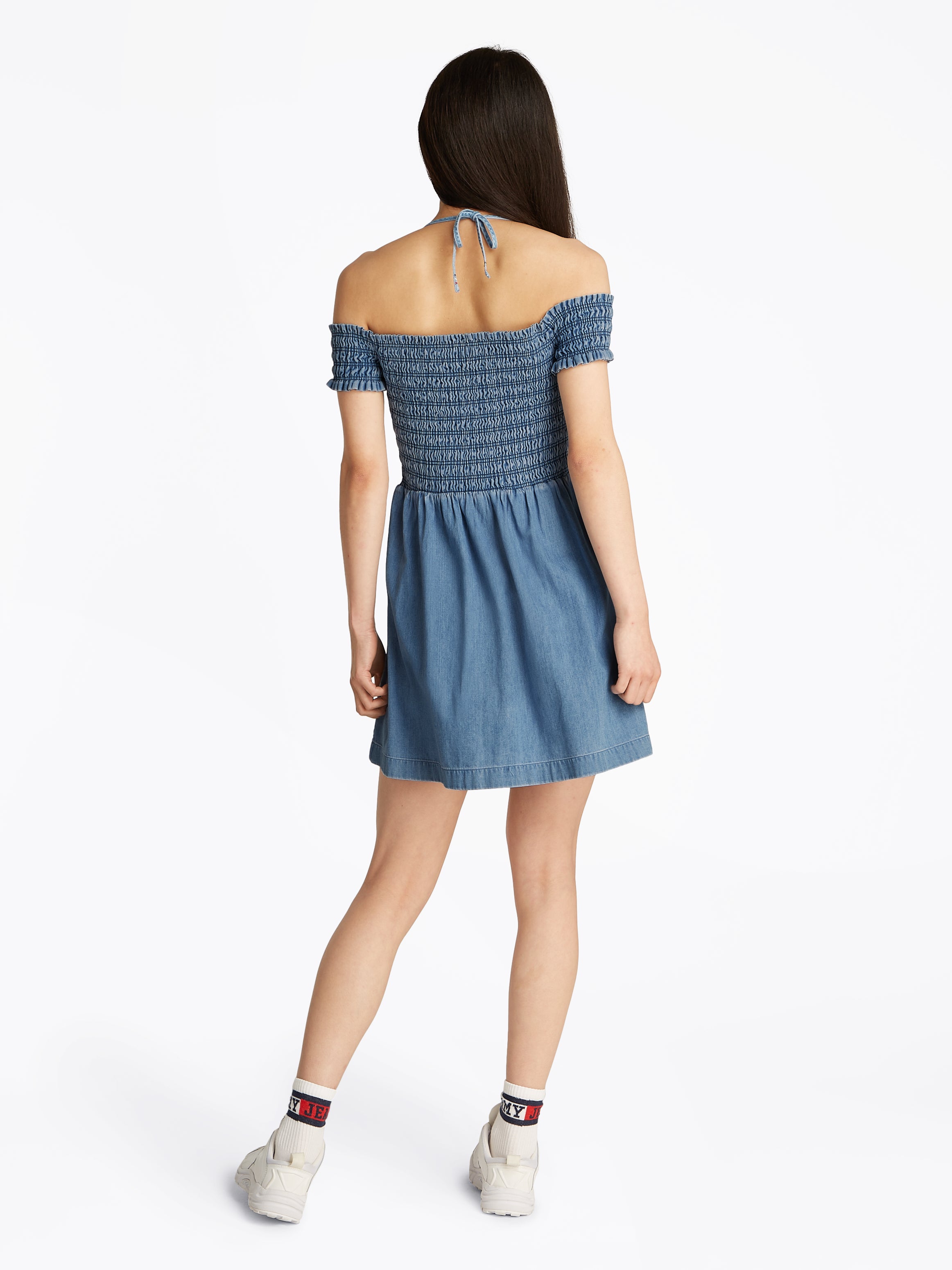 TJW CHAMBRAY FIT & FLARE DRESS Damen Blau