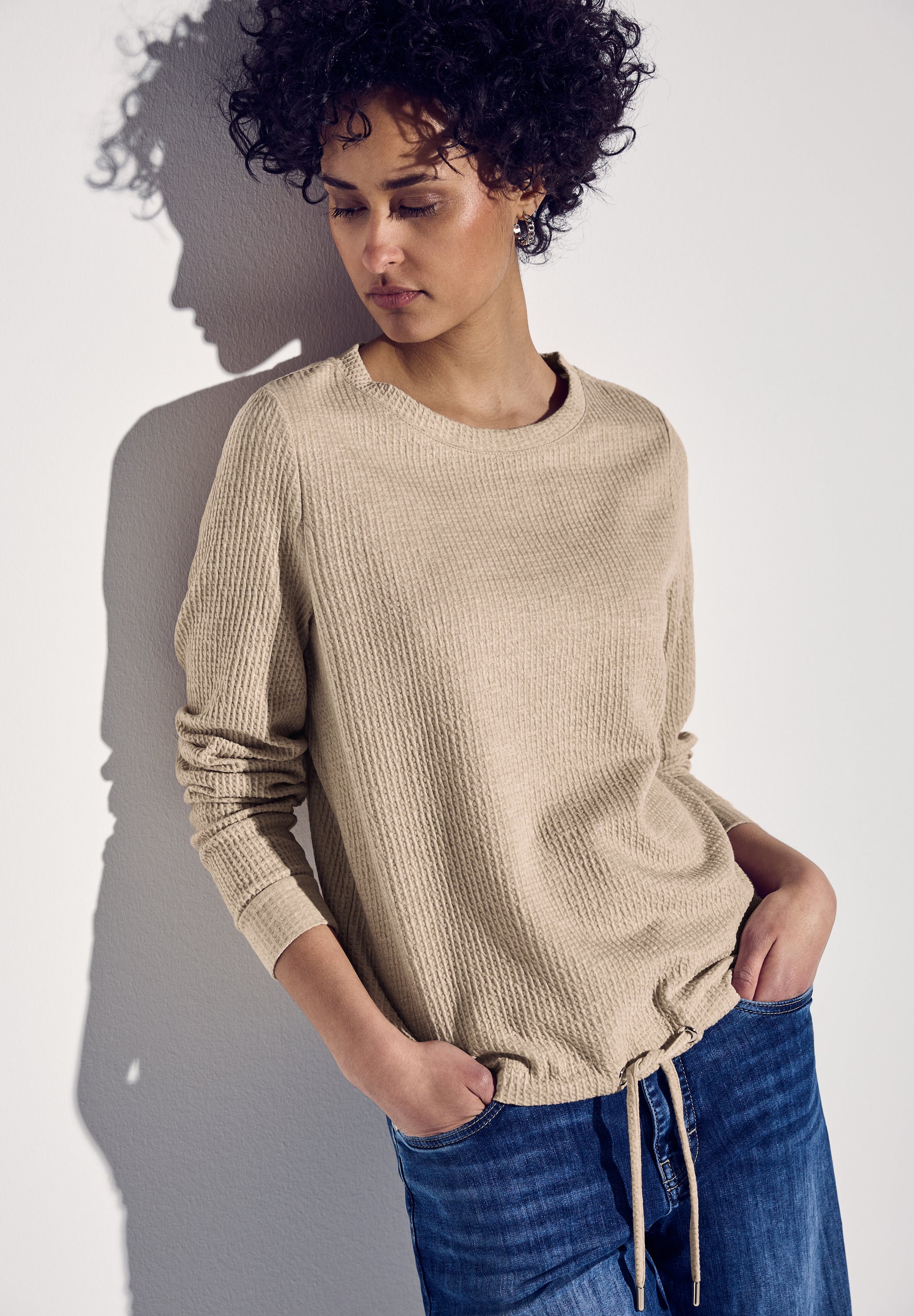 Street One Strukturshirt Damen kuschelig bequem