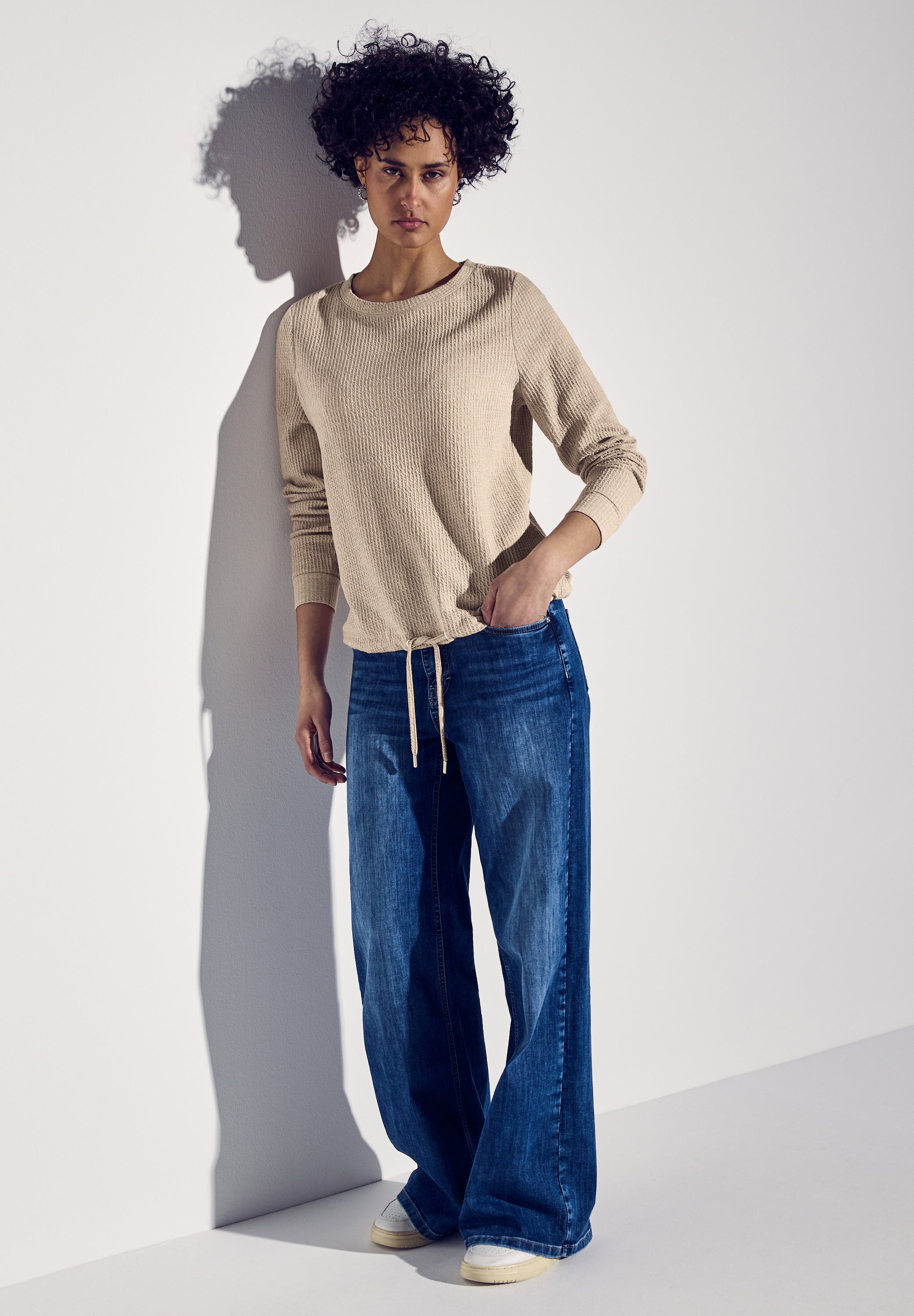 Street One Strukturshirt Damen kuschelig bequem