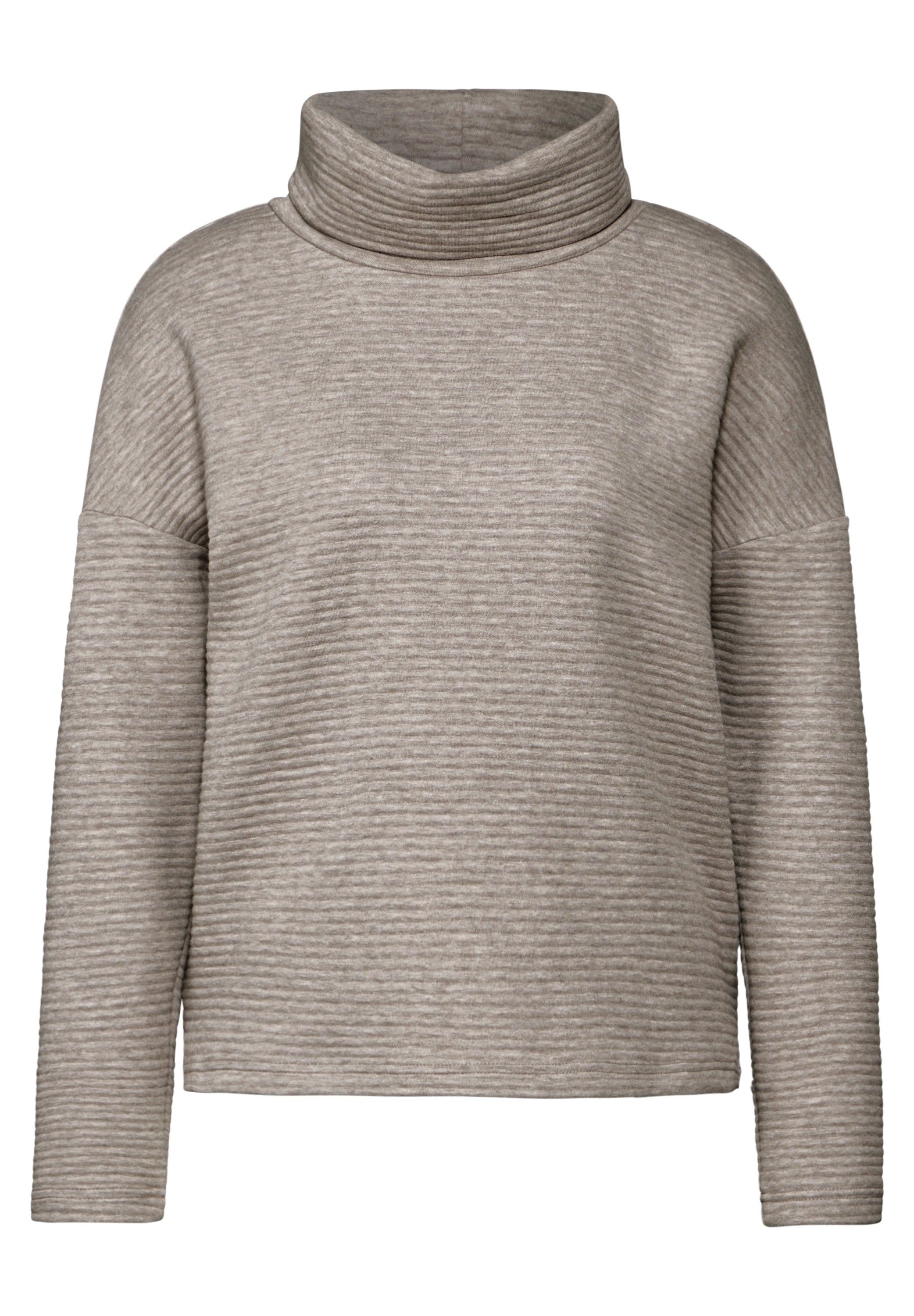 Street One Ottoman Shirt Damen Gemütliches Struktur Langarmshirt