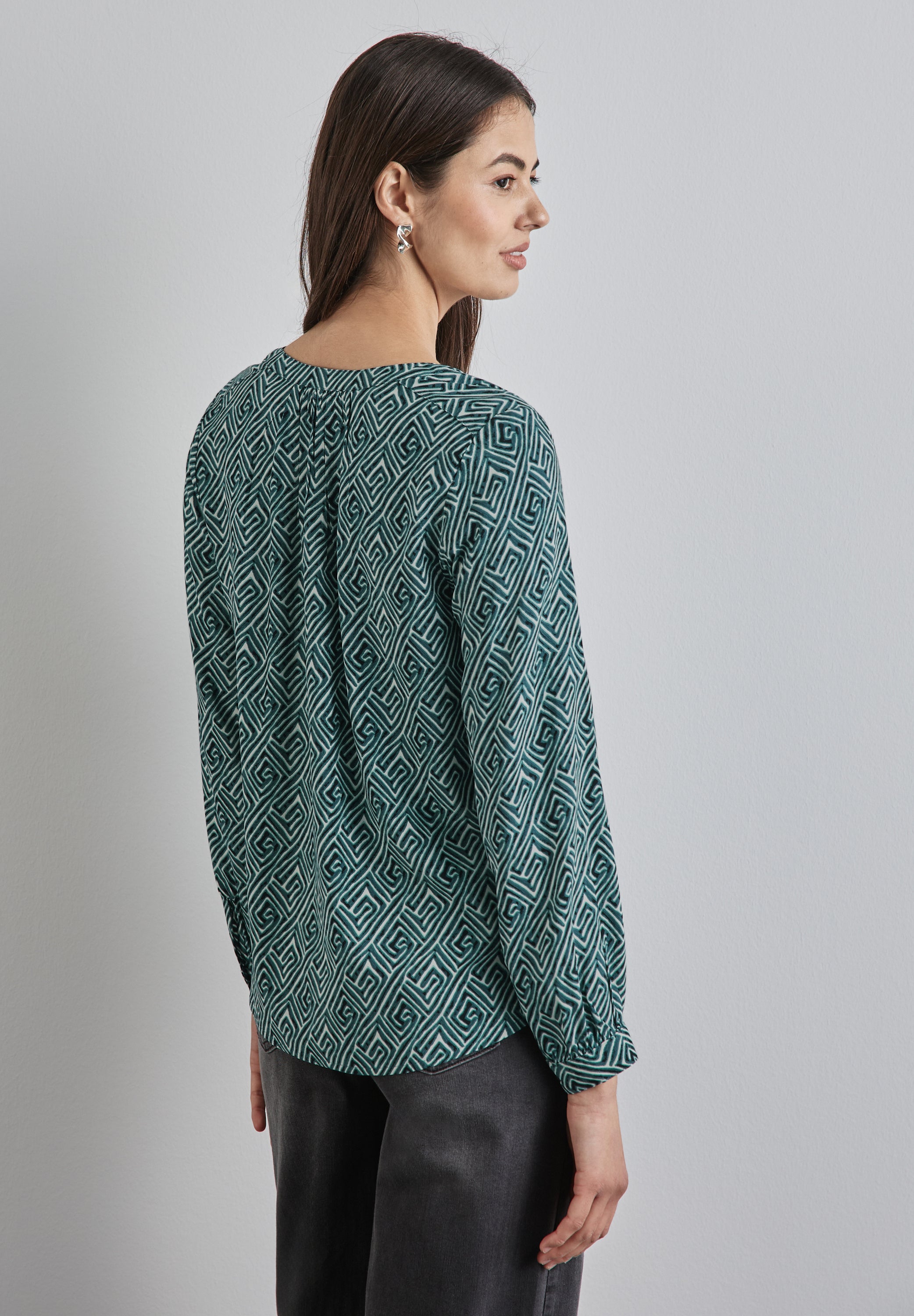 Street One Langarmbluse Damen Geometrisches Muster
