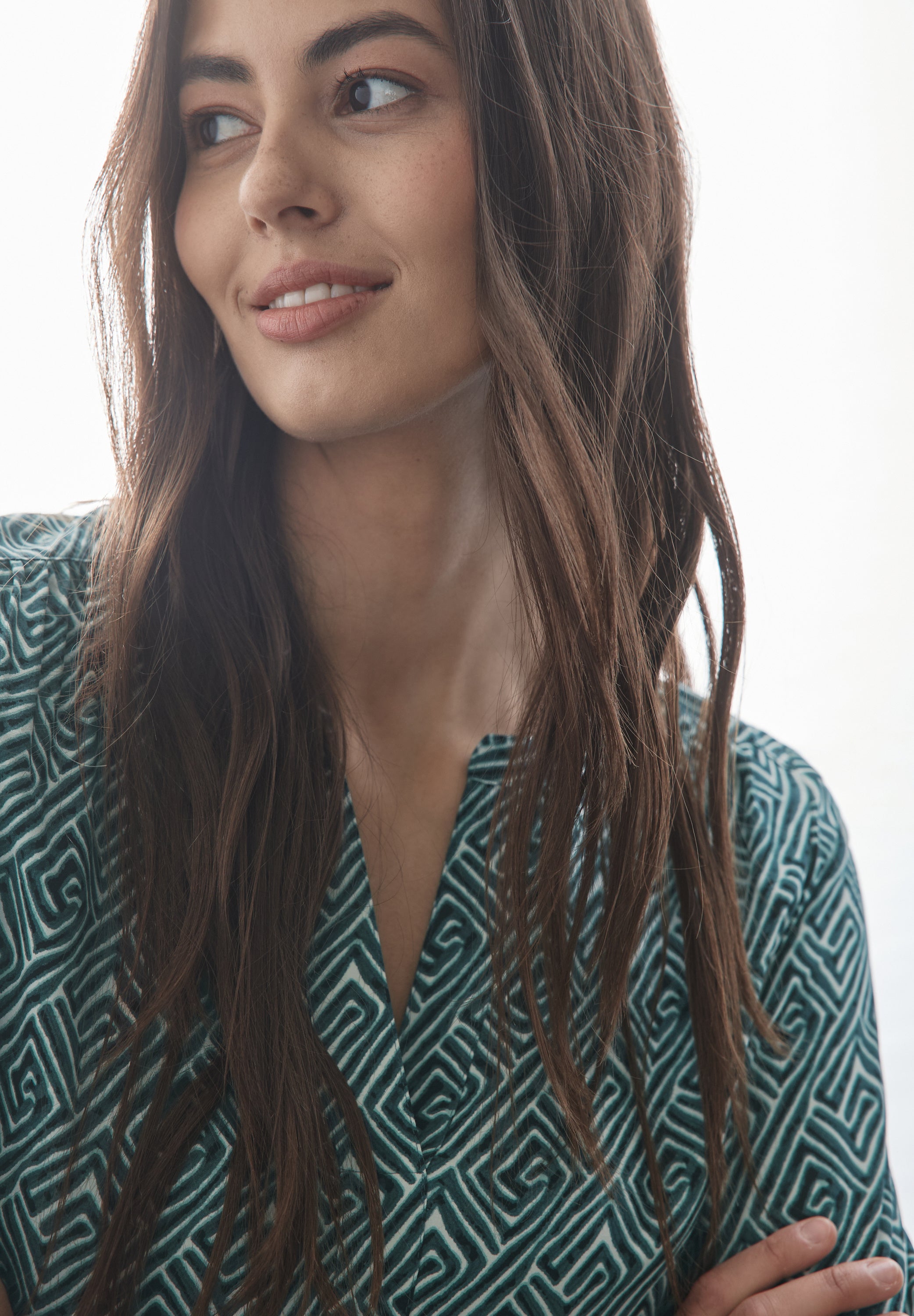 Street One Langarmbluse Damen Geometrisches Muster