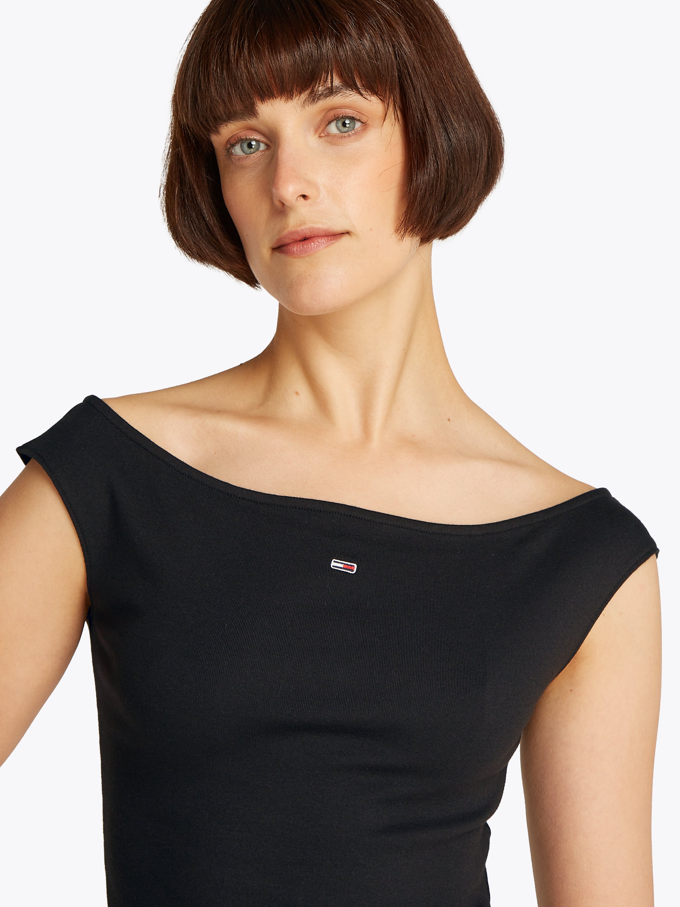 TJW BOAT NECK TOP SS EXT Damen Sommer-Shirt aus Baumwolle und Elasthan