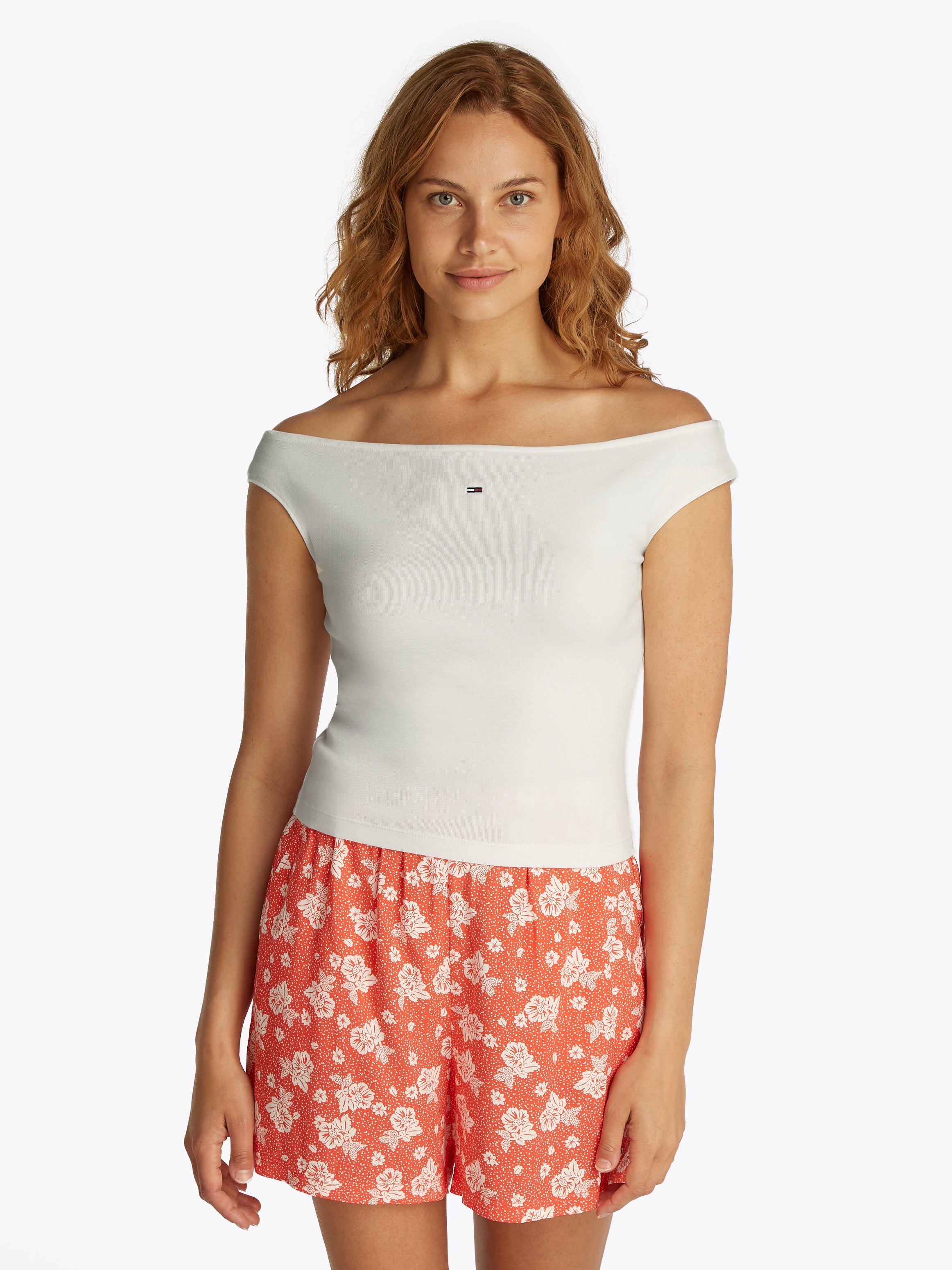 TJW BOAT NECK TOP SS EXT Damen Sommer-Shirt aus Baumwolle und Elasthan