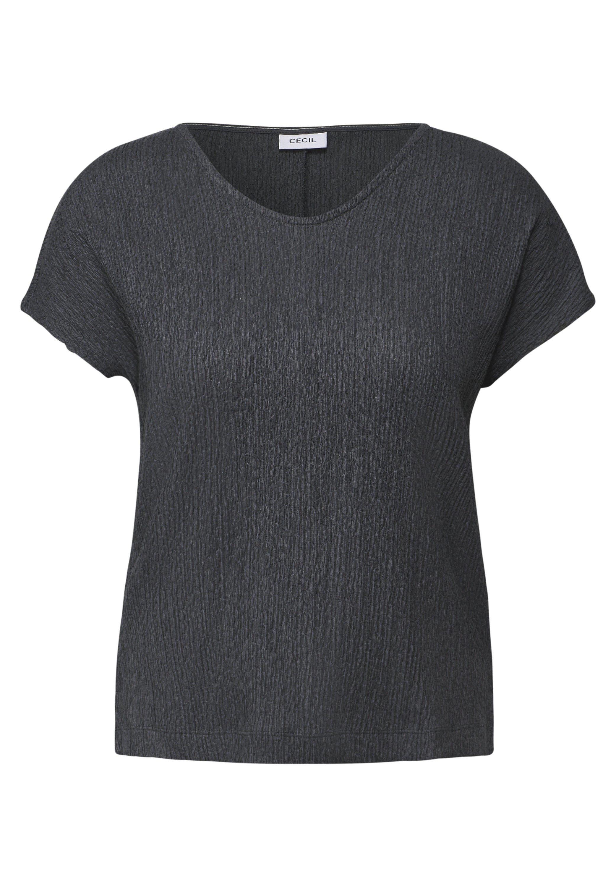 CECIL Smok-Struktur T-Shirt Damen Angenehmer Tragekomfort