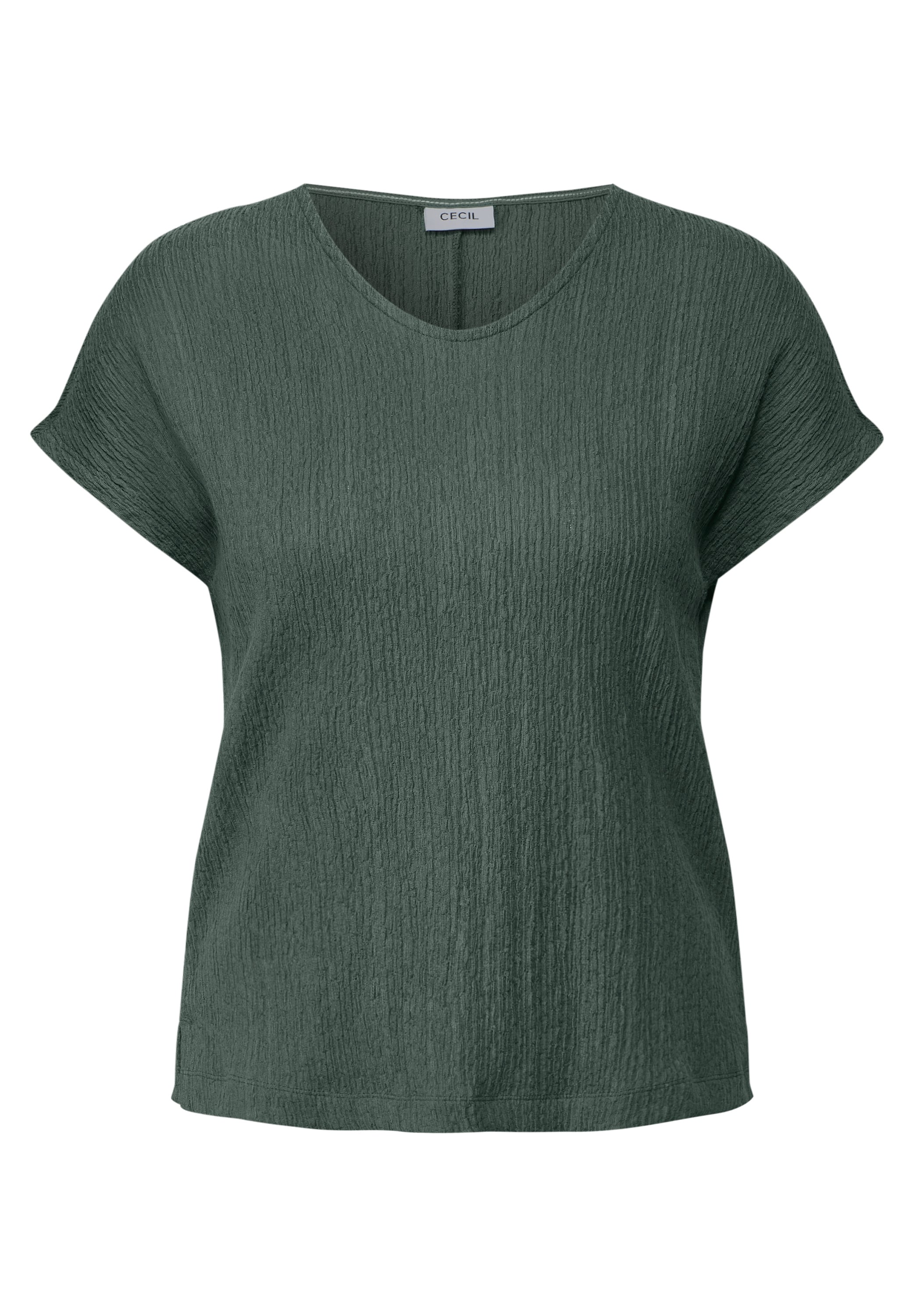 CECIL Smok-Struktur T-Shirt Damen Angenehmer Tragekomfort
