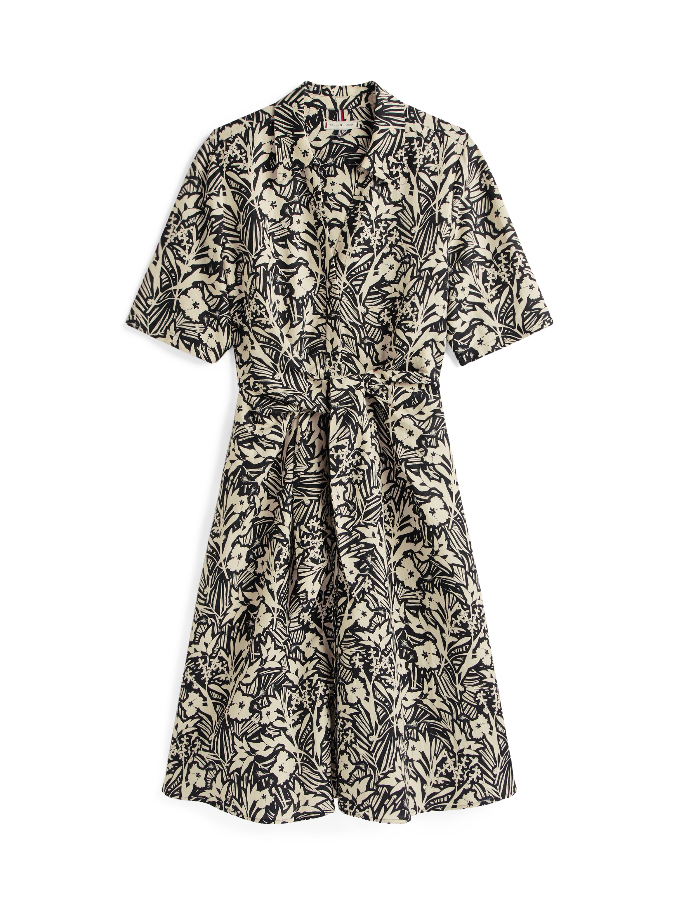 Theur LINEN VIS KNOTTED Sommerkleid für Damen mit tropischem Flair