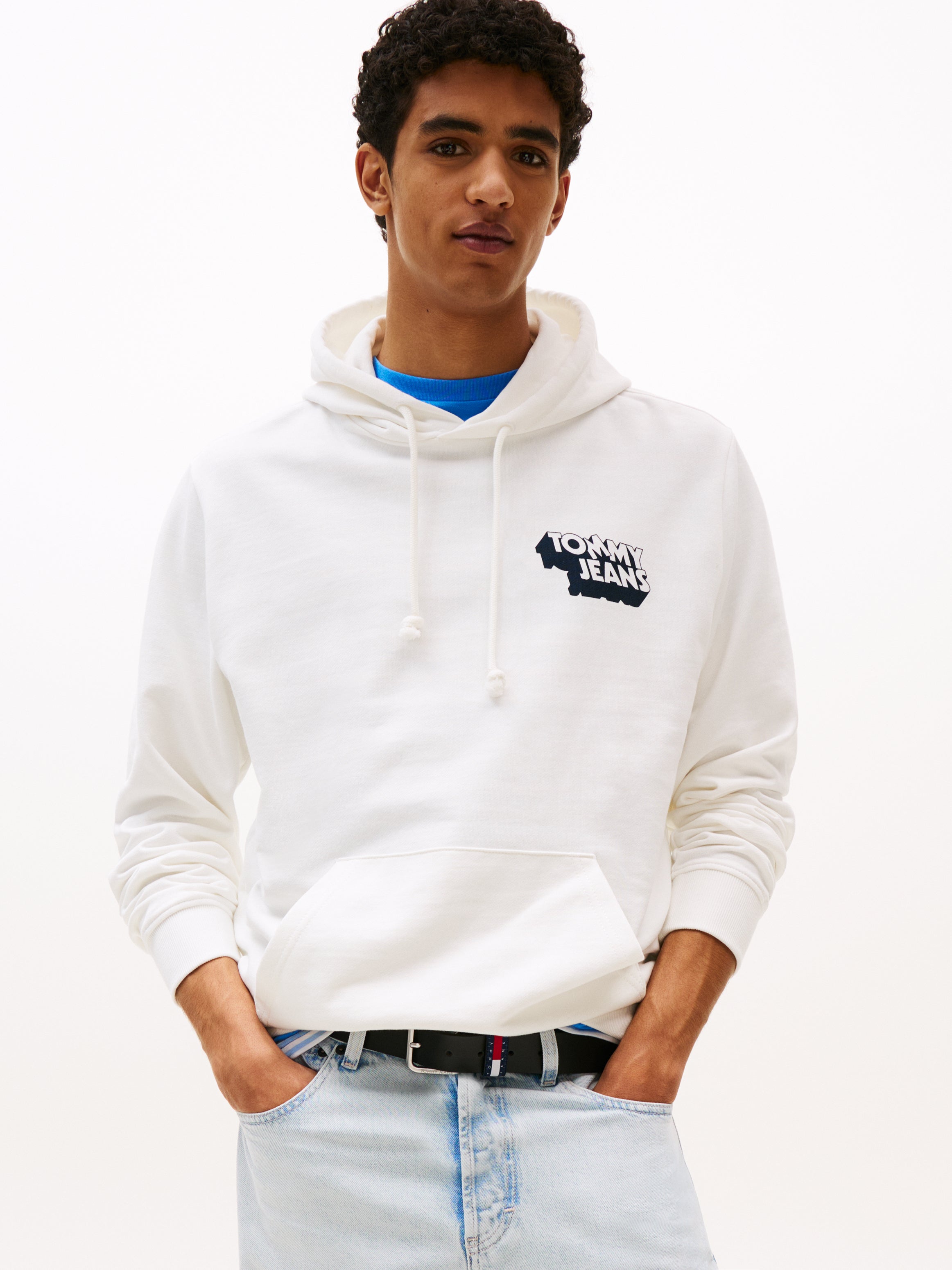 The Urban Republic TJM STACK BACK LOGO HOODIE EXT Herren ecru