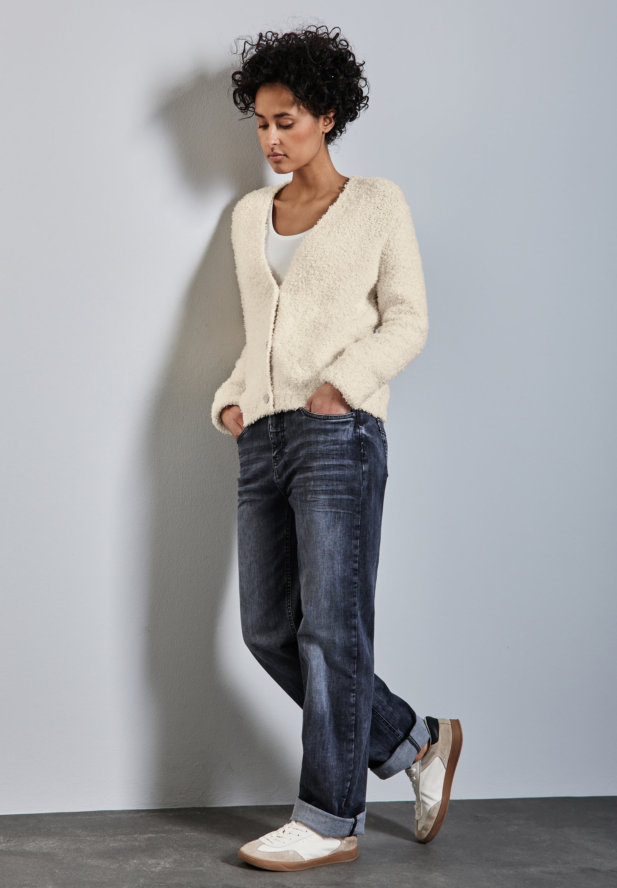 Street One Cardigan mit Effektgarn Damen Vielseitig Kombinierbar
