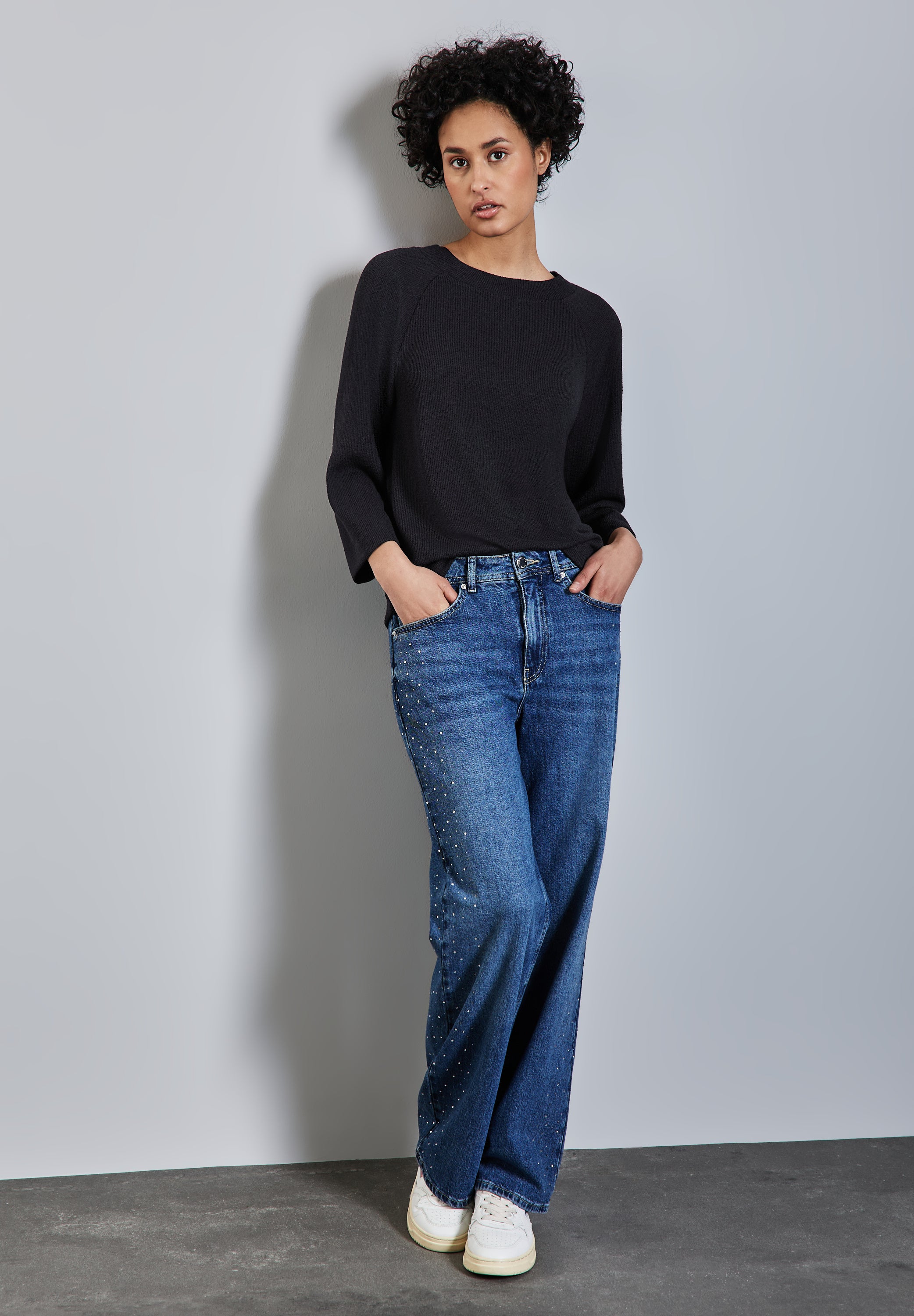 Street One Strick-Look Shirt Damen Vielseitig Kombinierbar