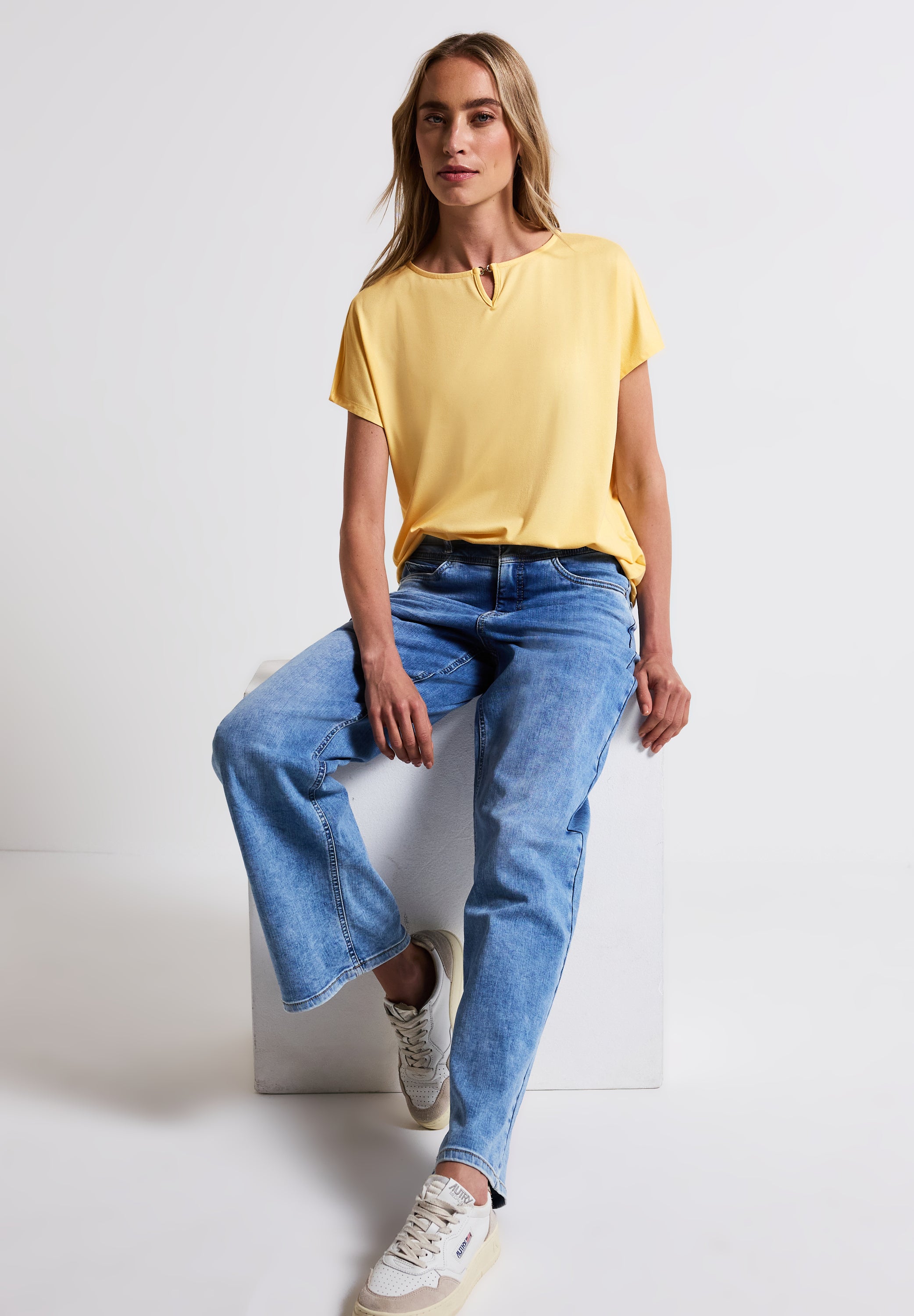 Street One Jersey-Shirt Damen Verspielte Cut-Out Details