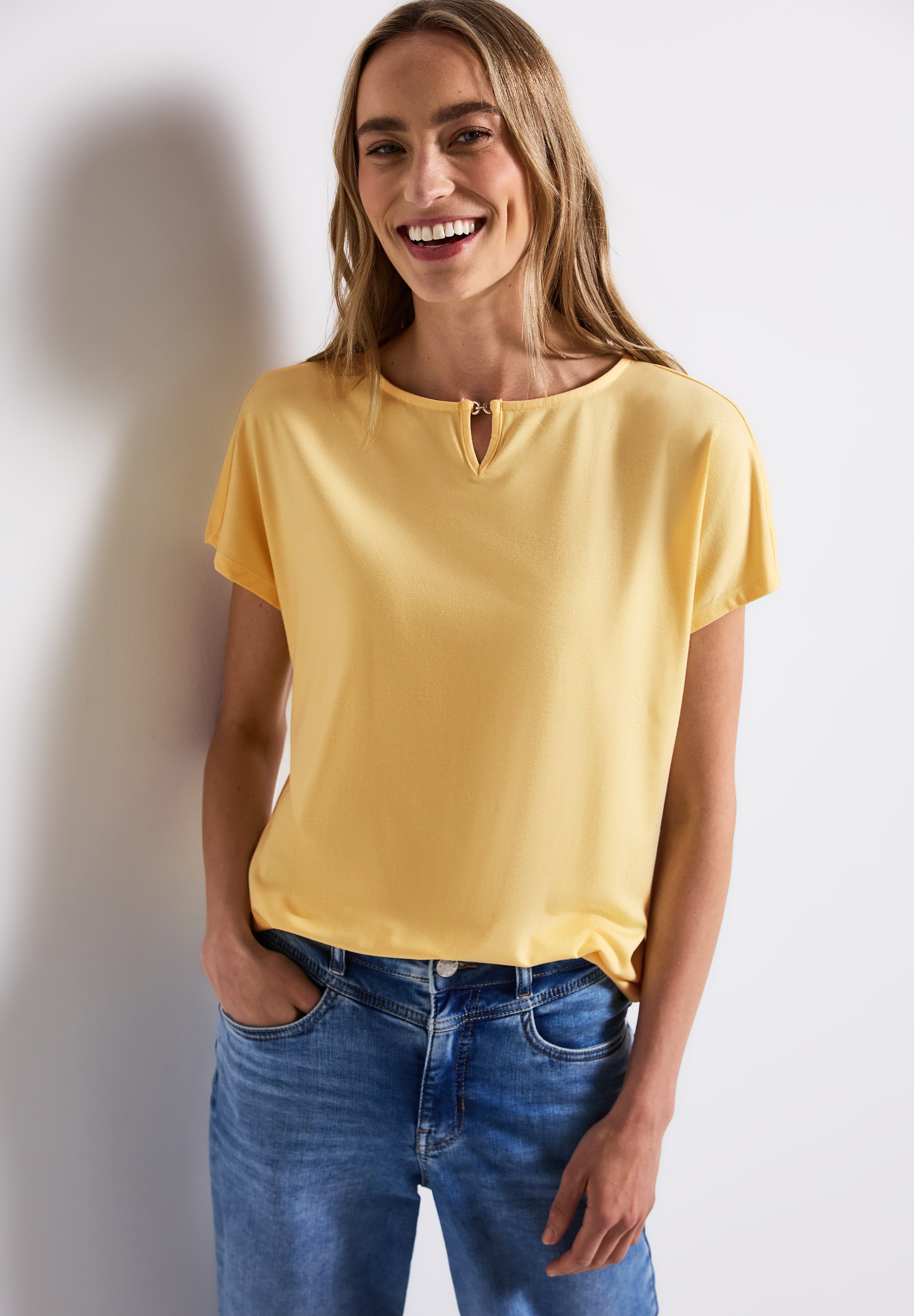 Street One Jersey-Shirt Damen Verspielte Cut-Out Details