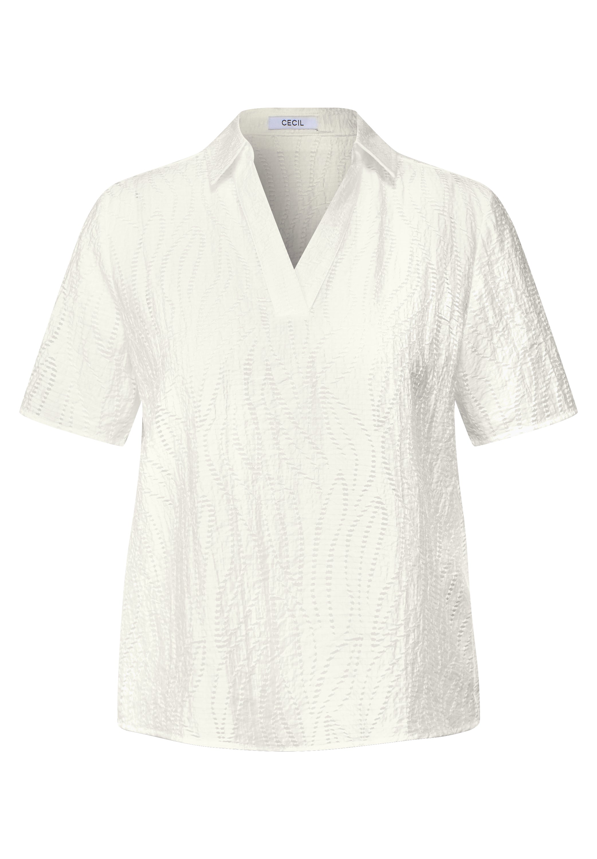 CECIL Blusenshirt Damen Hemdkragen Struktur