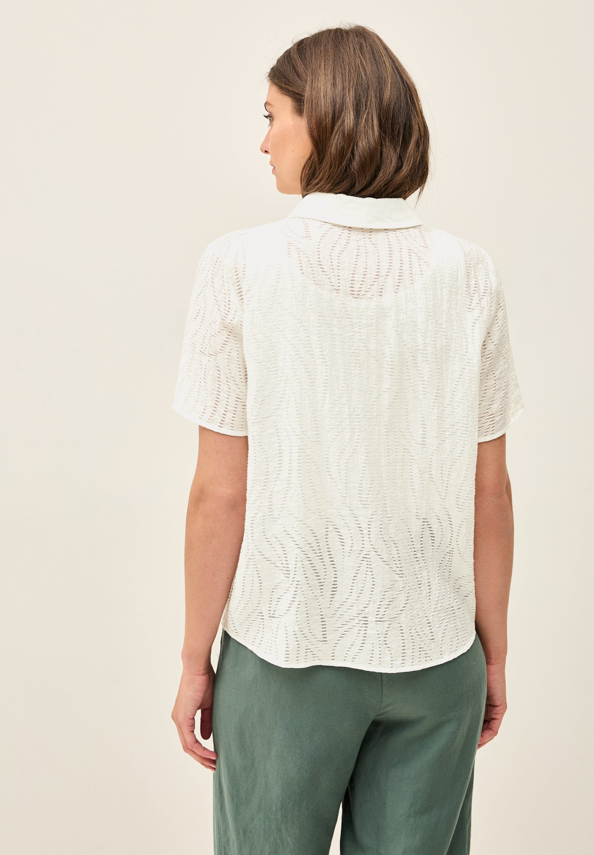 CECIL Blusenshirt Damen Hemdkragen Struktur