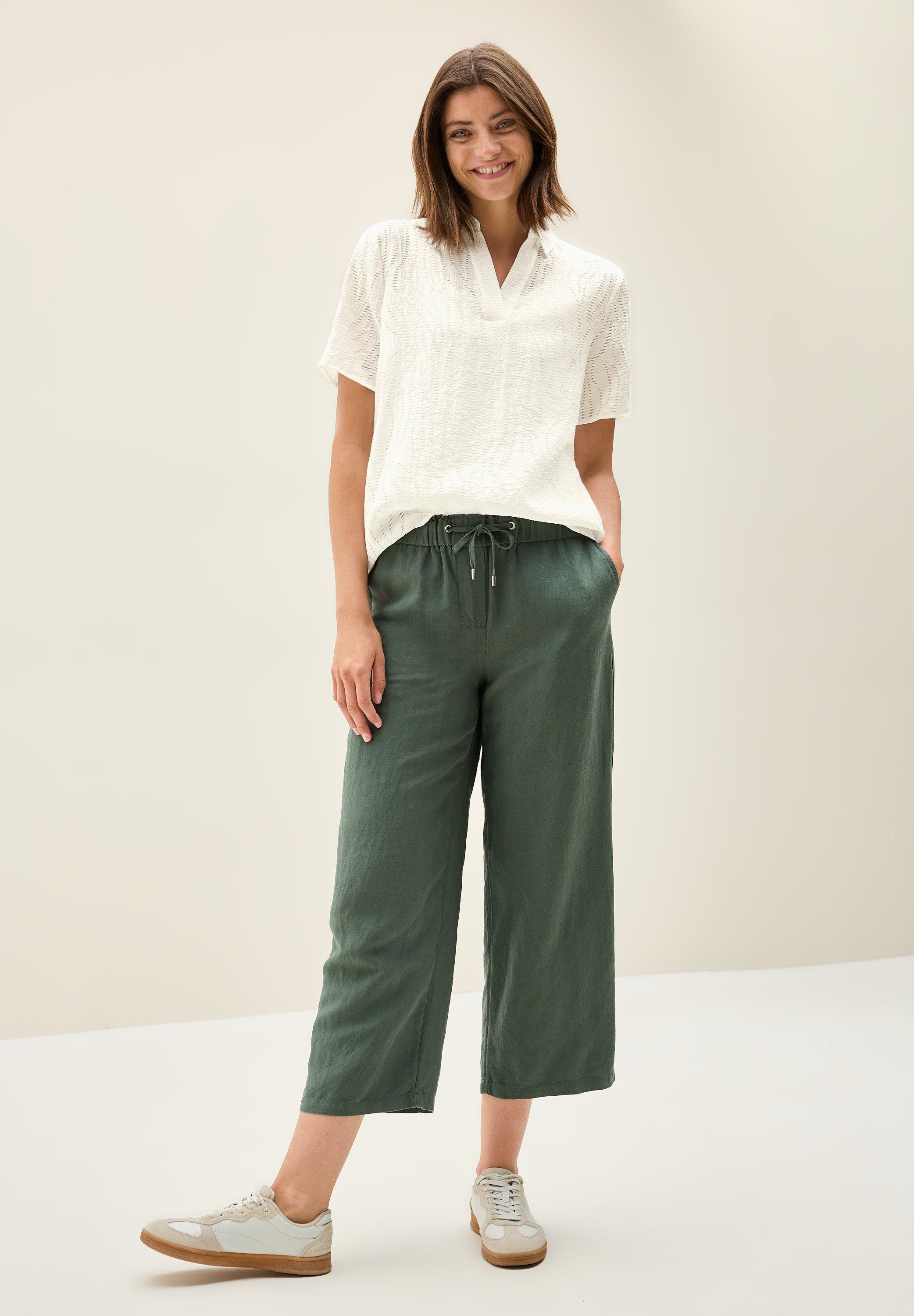 CECIL Blusenshirt Damen Hemdkragen Struktur