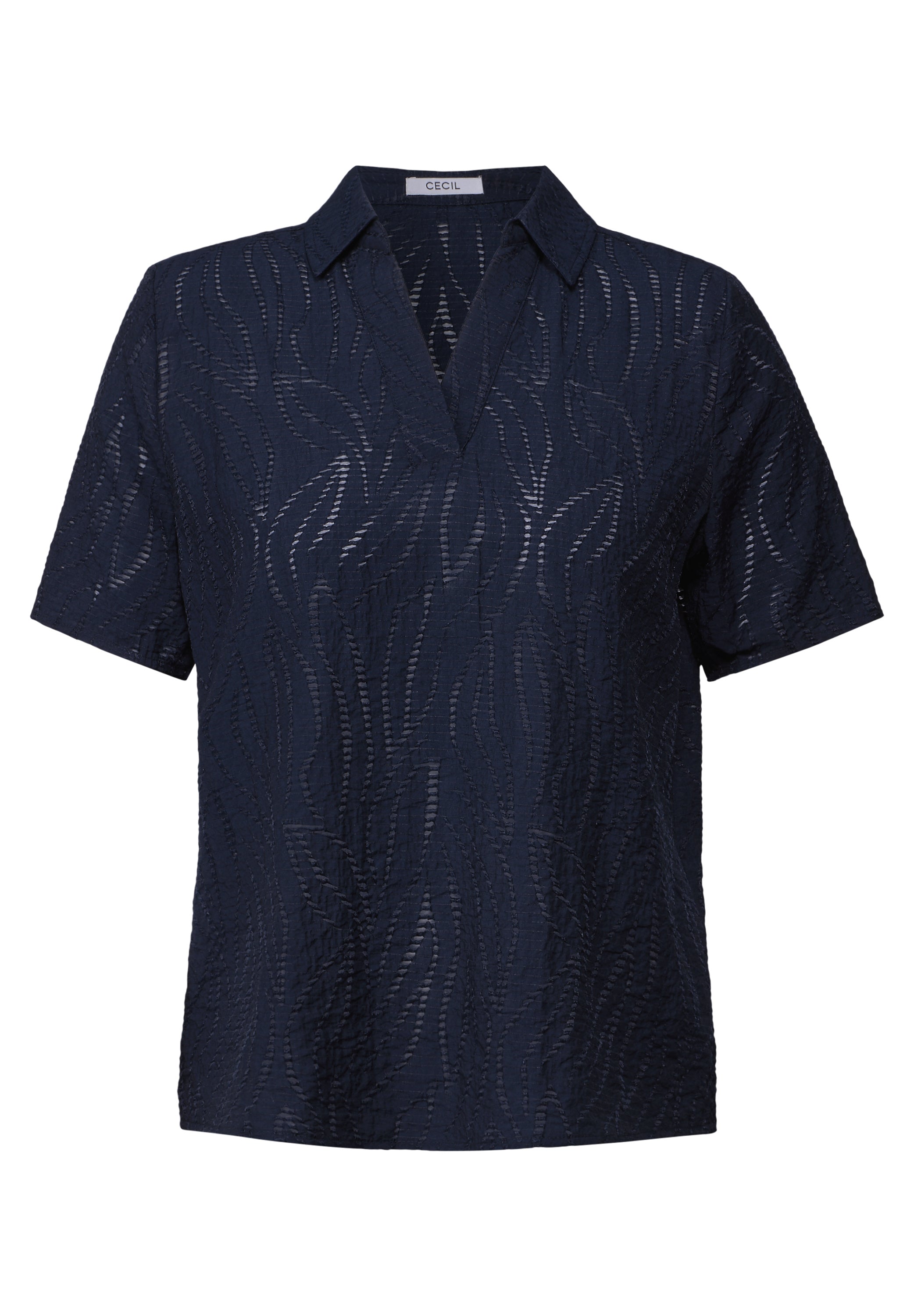 CECIL Blusenshirt Damen Hemdkragen Struktur