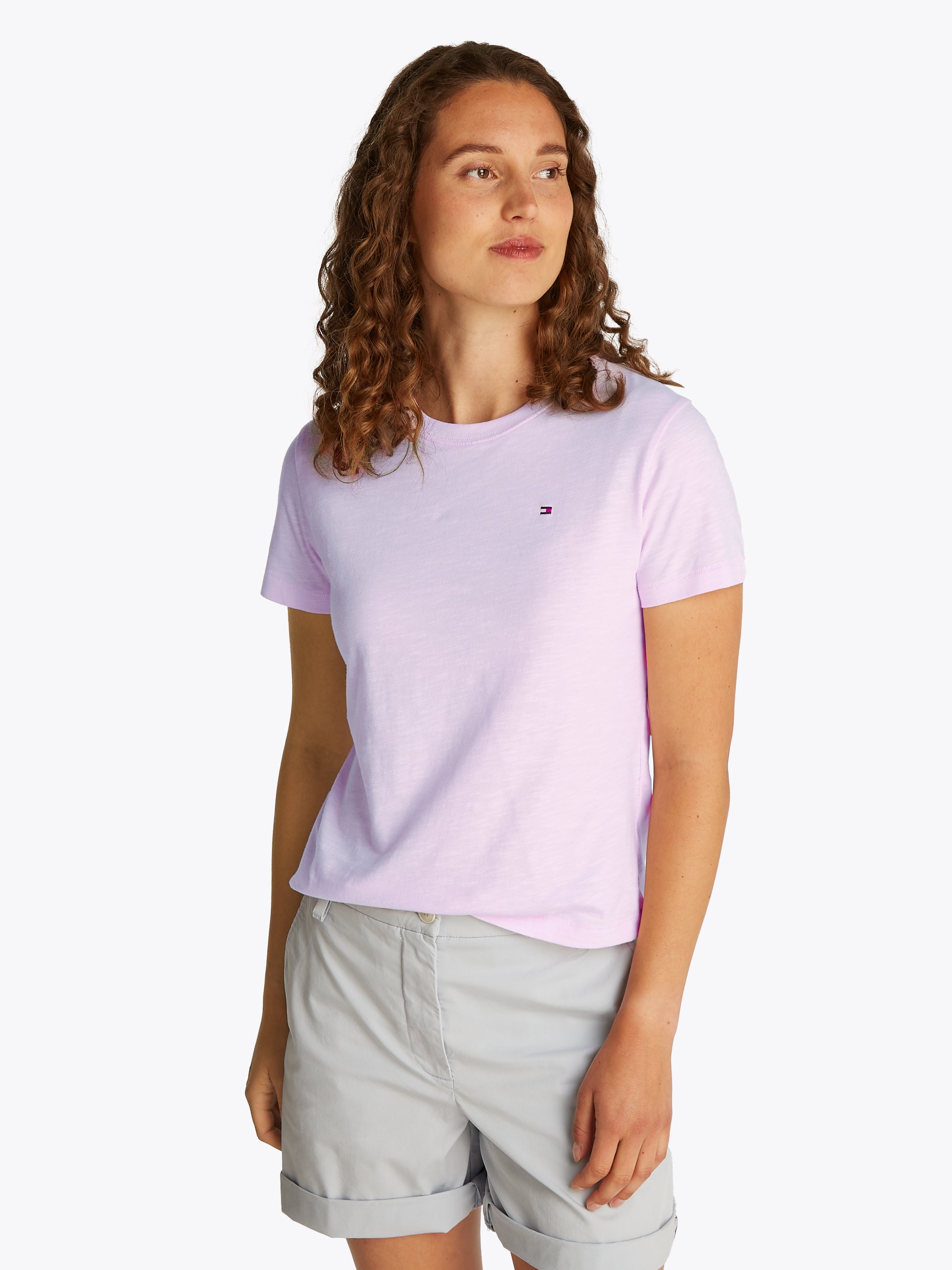TheUR SLIM SLUB C-NK SS Shirt für erwachsene Frauen mit lässigem Schnitt