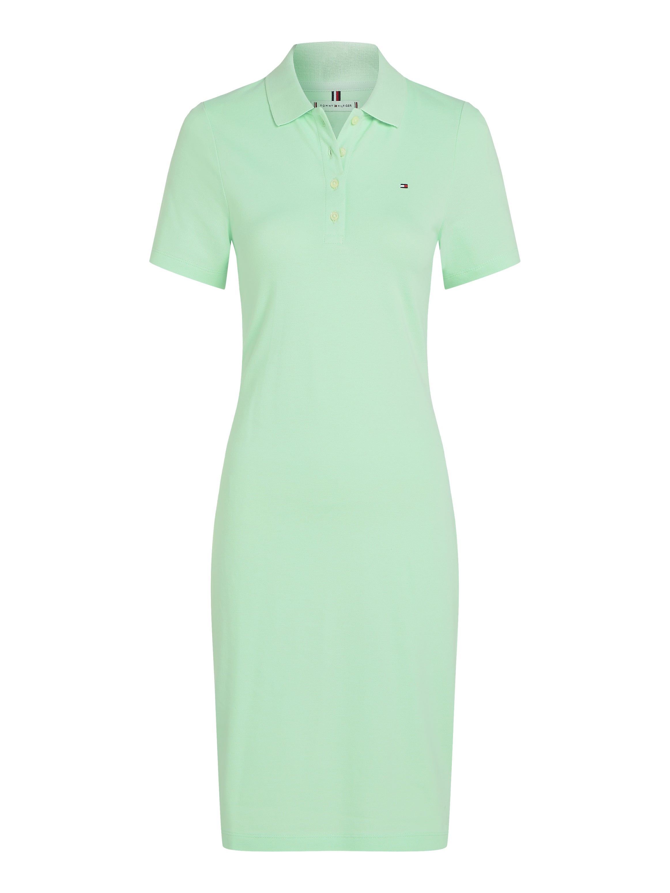 1985 SLIM PIQUE POLO DRESS SS für Damen in Opalgrün