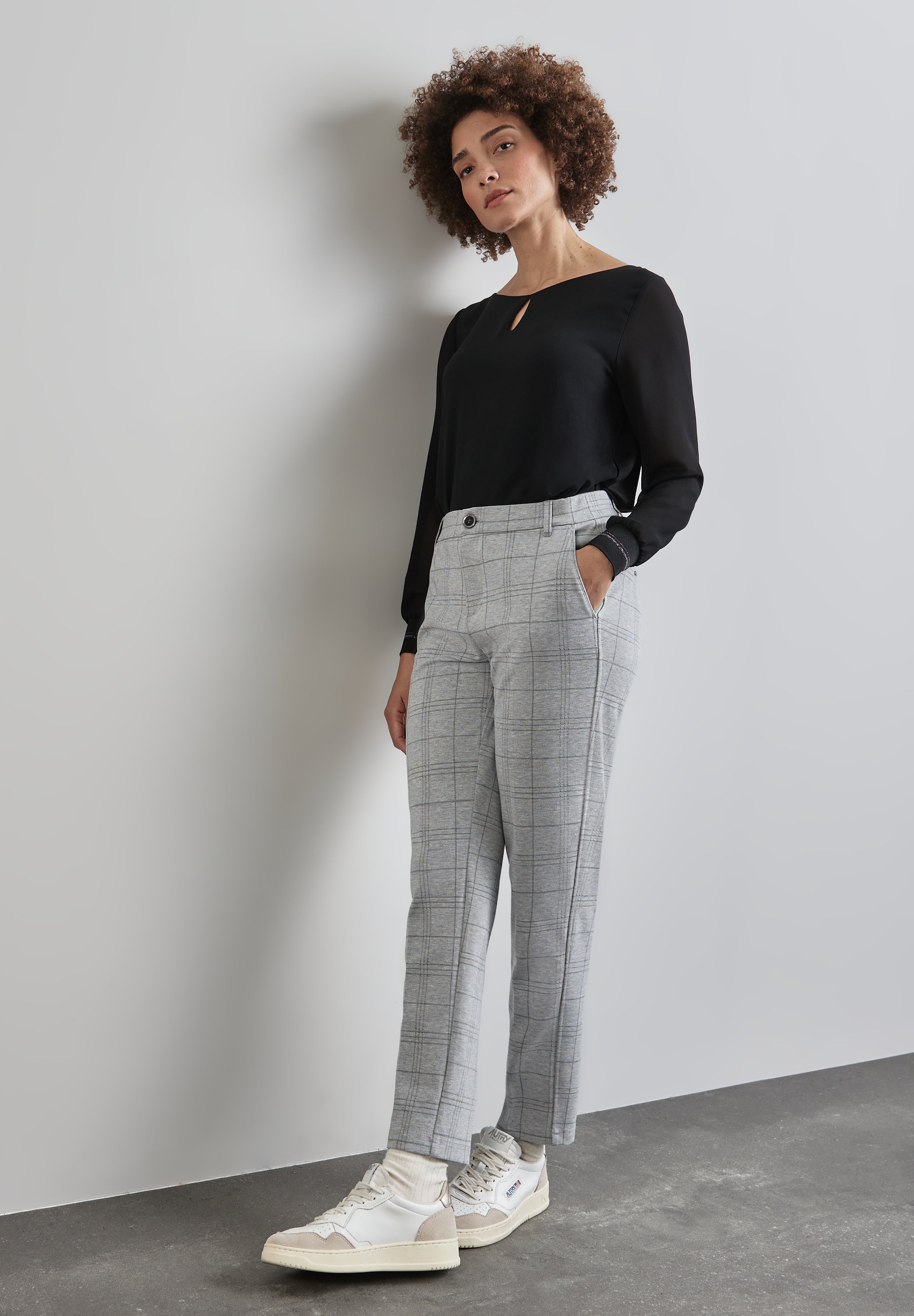 Street One Chino Damen Karomuster Casual Fit