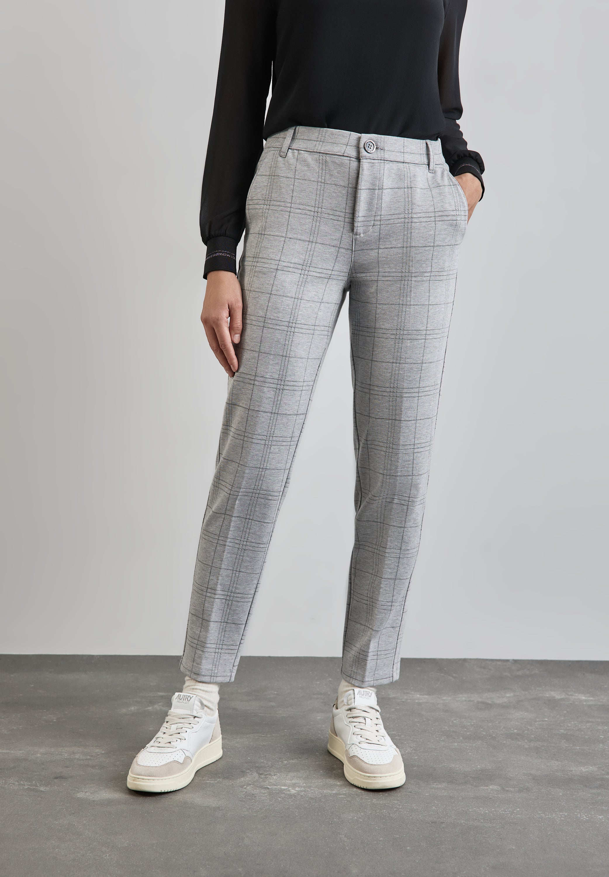 Street One Chino Damen Karomuster Casual Fit