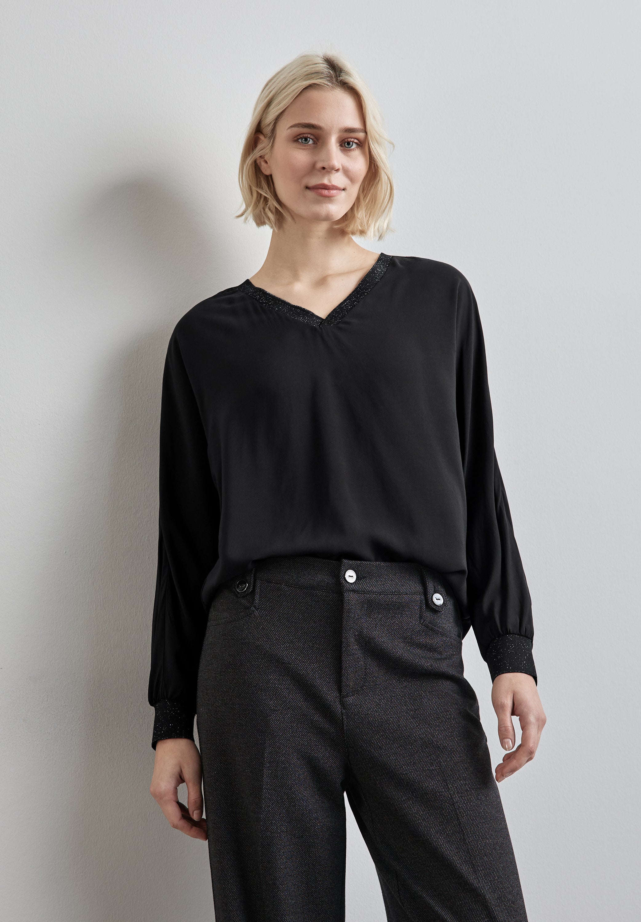Street One Dolman Bluse Damen Glitzernde Eleganz