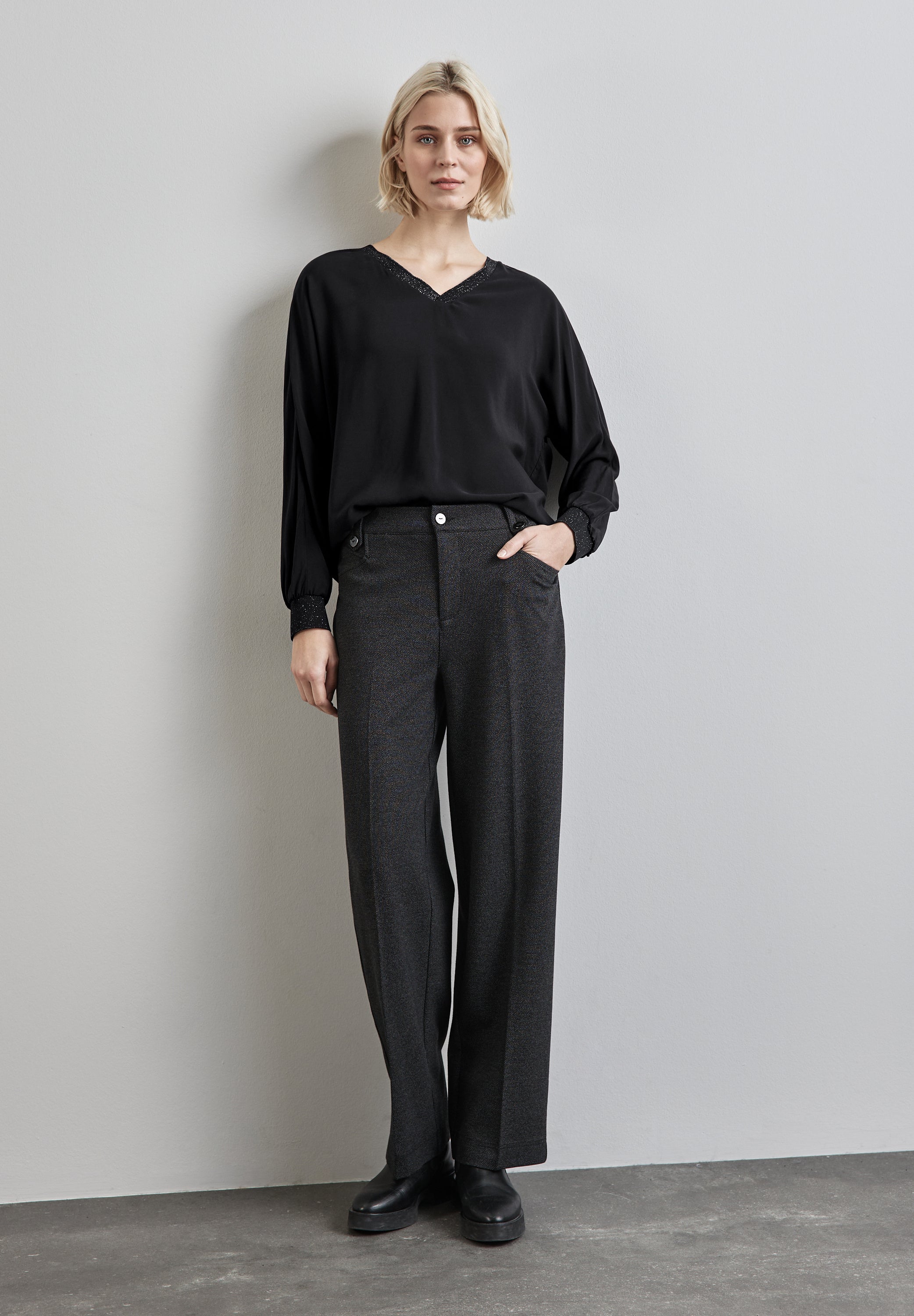 Street One Dolman Bluse Damen Glitzernde Eleganz