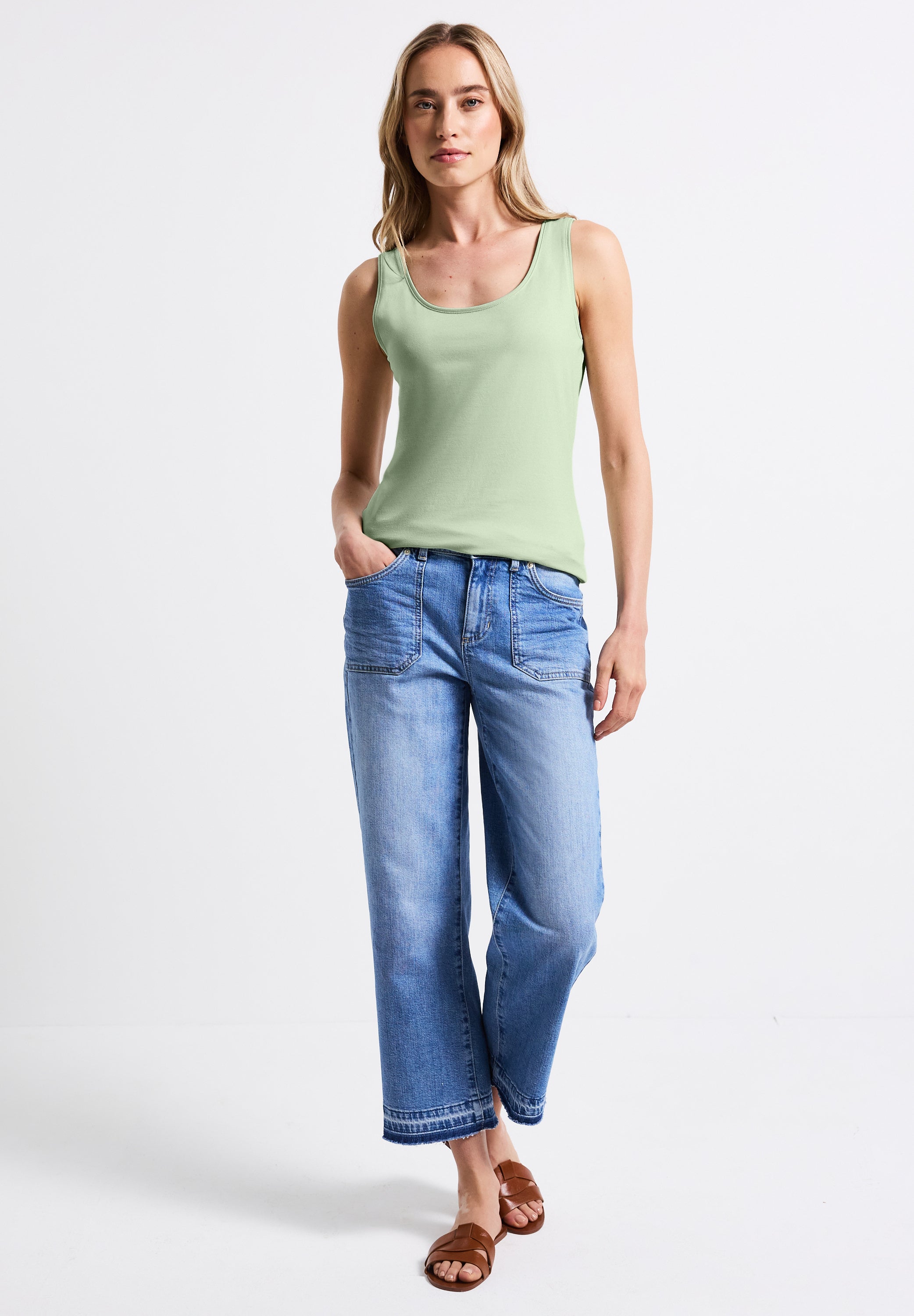 Street One Basic Top Anni Damen Ärmellos Stretch Komfort