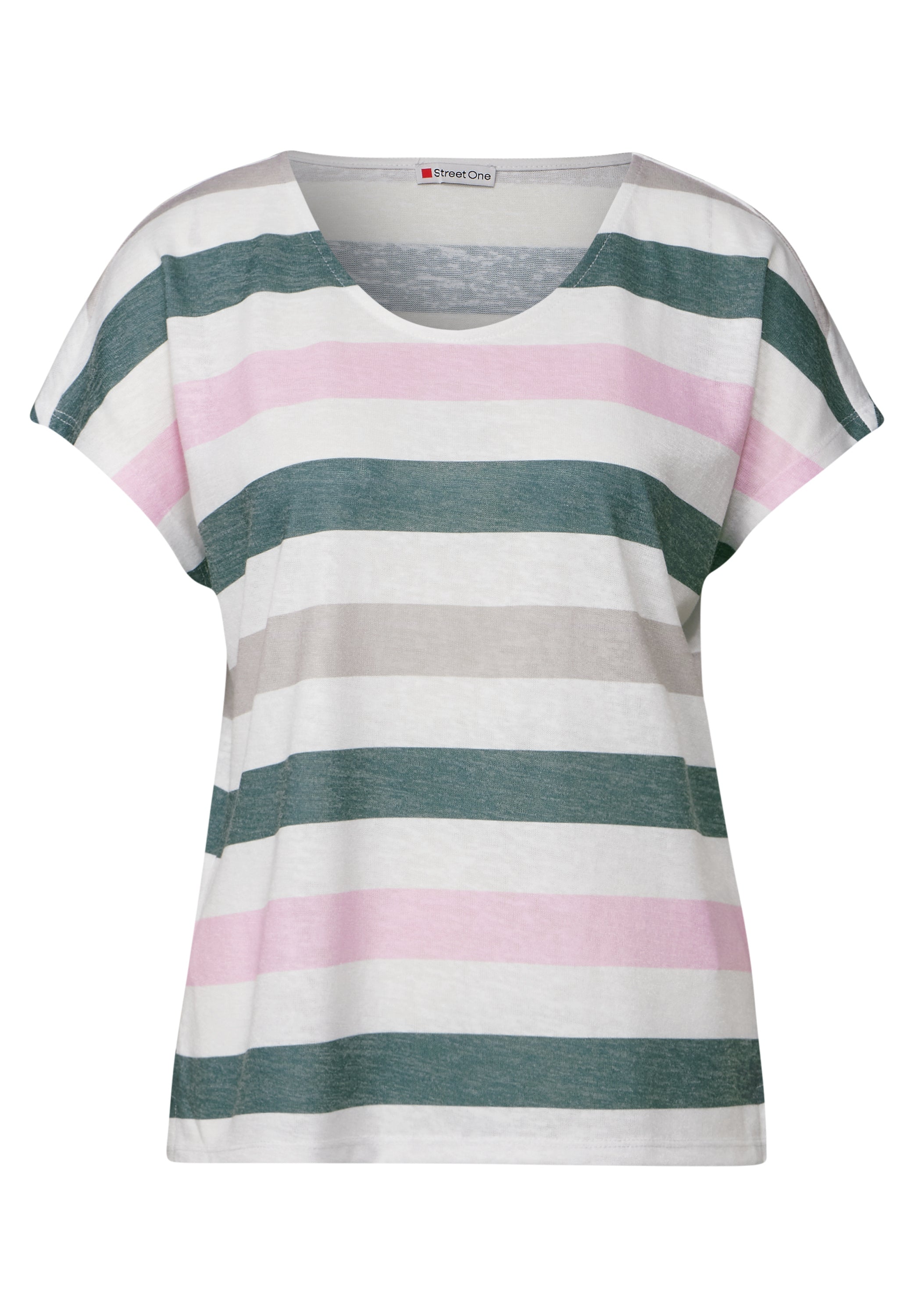 Street One Sommershirt Damen Sportliches Streifenmuster Lässiger Look