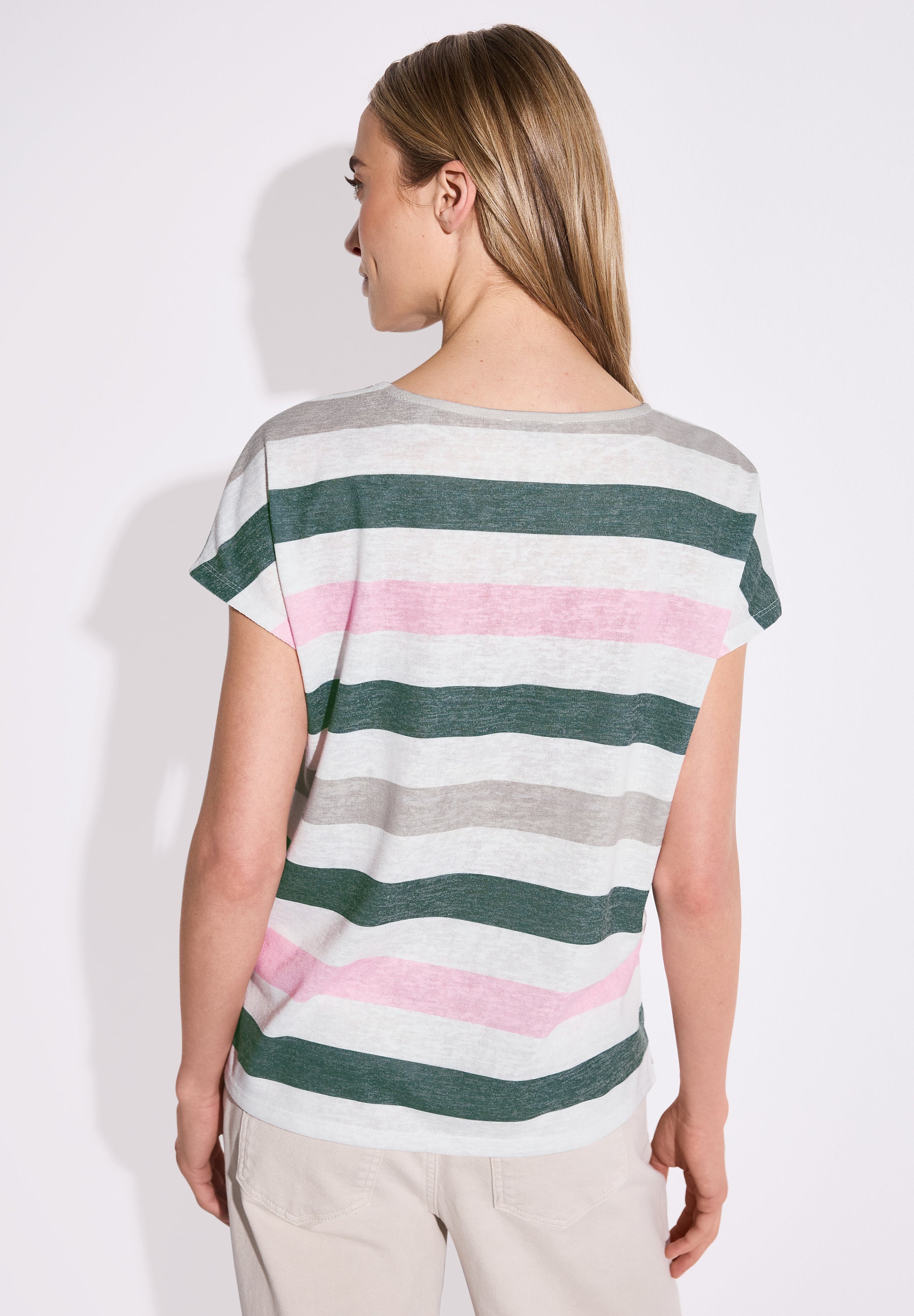 Street One Sommershirt Damen Sportliches Streifenmuster Lässiger Look