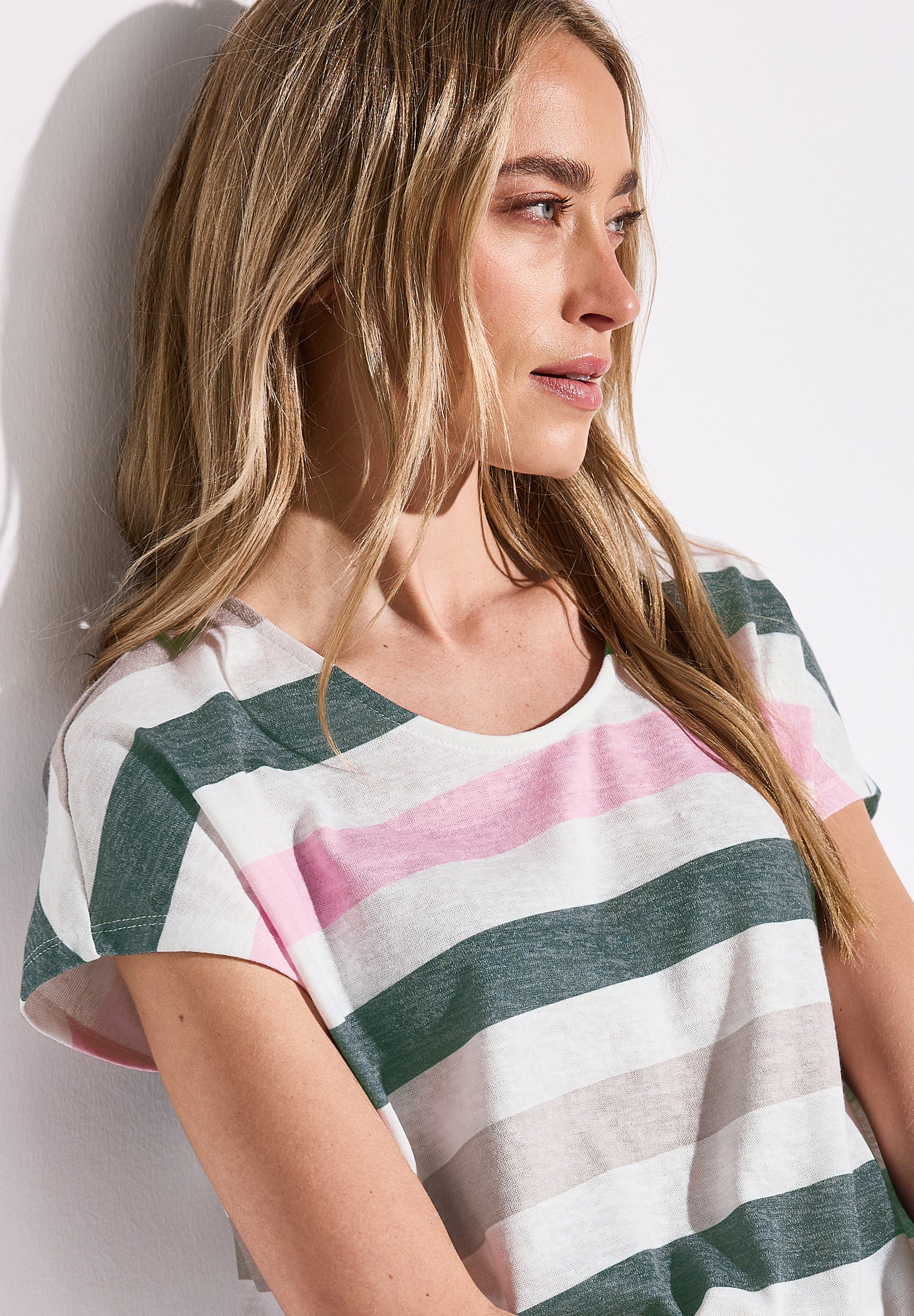 Street One Sommershirt Damen Sportliches Streifenmuster Lässiger Look