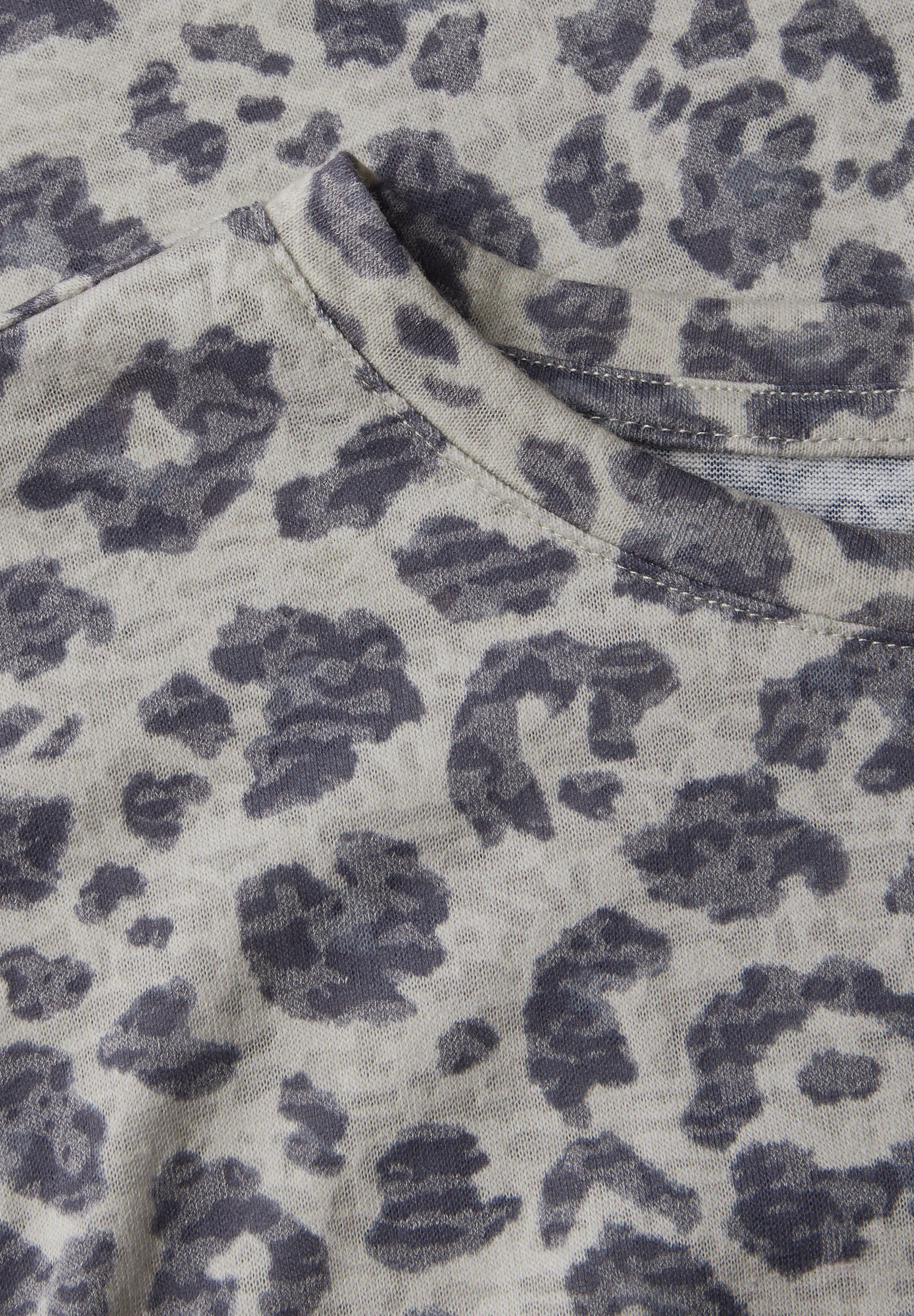 Street One Ausbrenner-Shirt mit Leo-Muster Damen luftig leicht