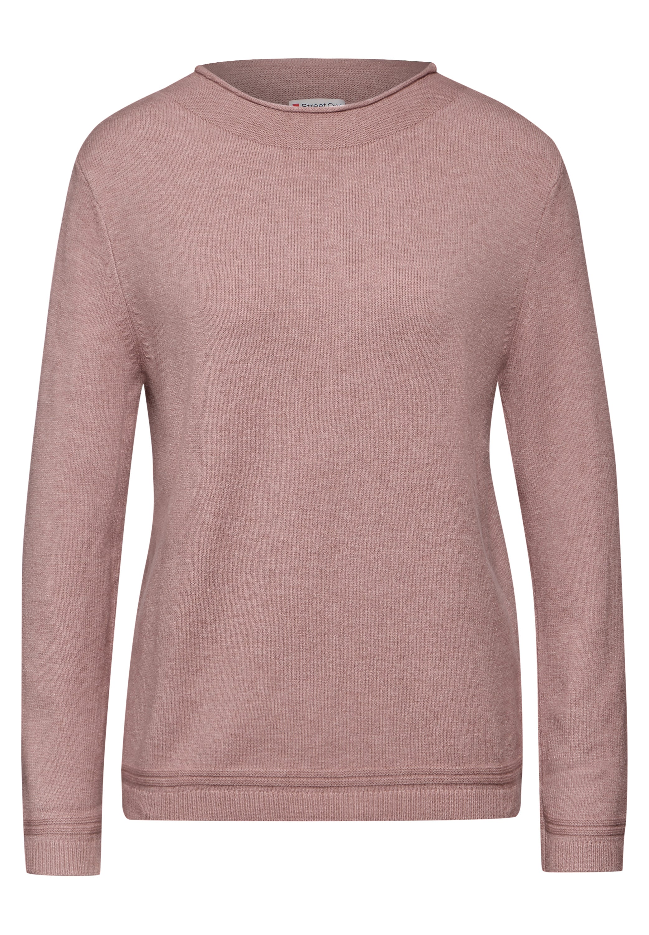 Street One Pullover Damen Gerollter Saum Langarm Bequem