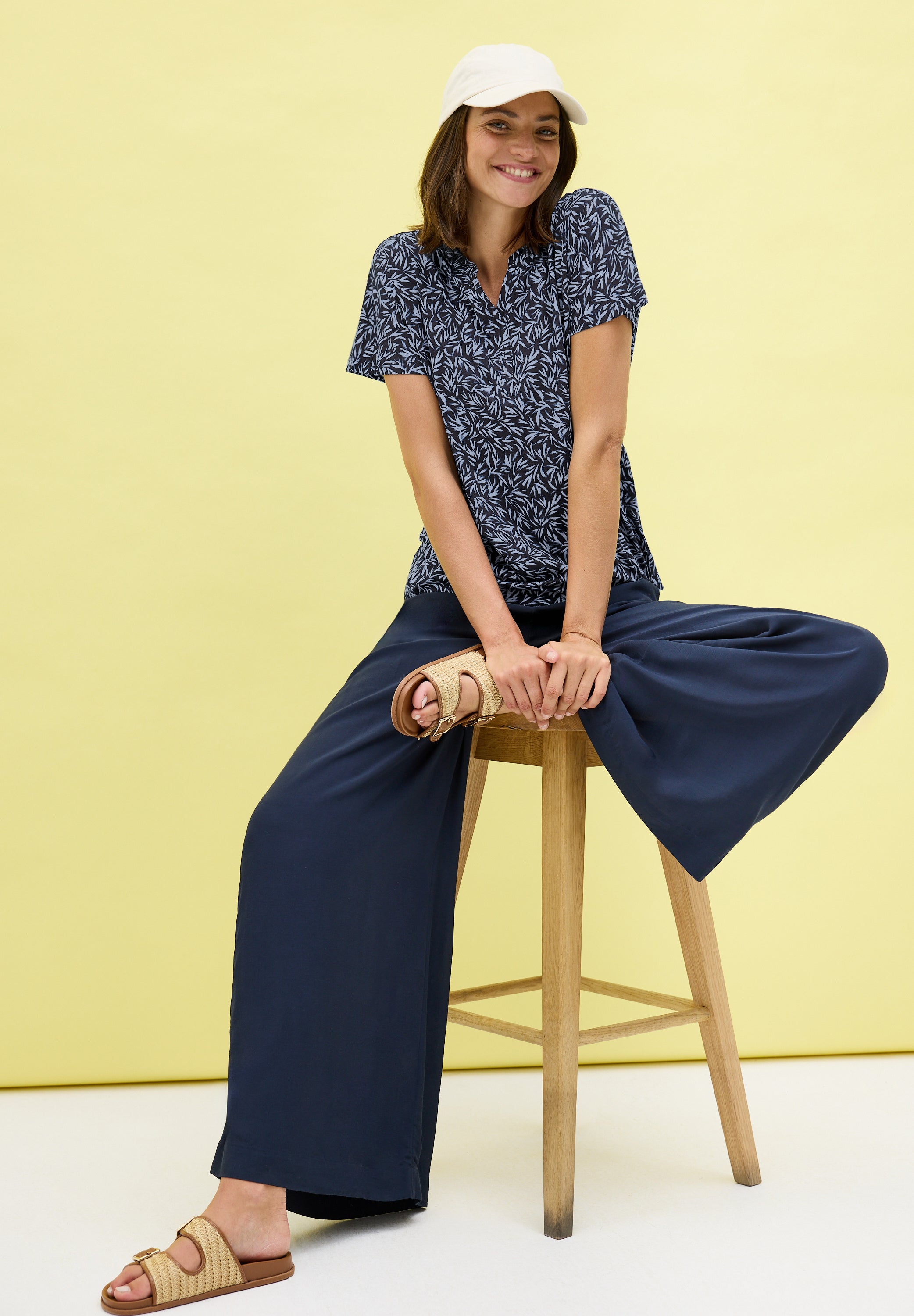 CECIL Tunika Damen Weiches Baumwoll-Modal Shirt